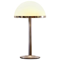 Adolf Loos Brass Opaline Glass, Table Lamp Jugendstil, Re-Edition