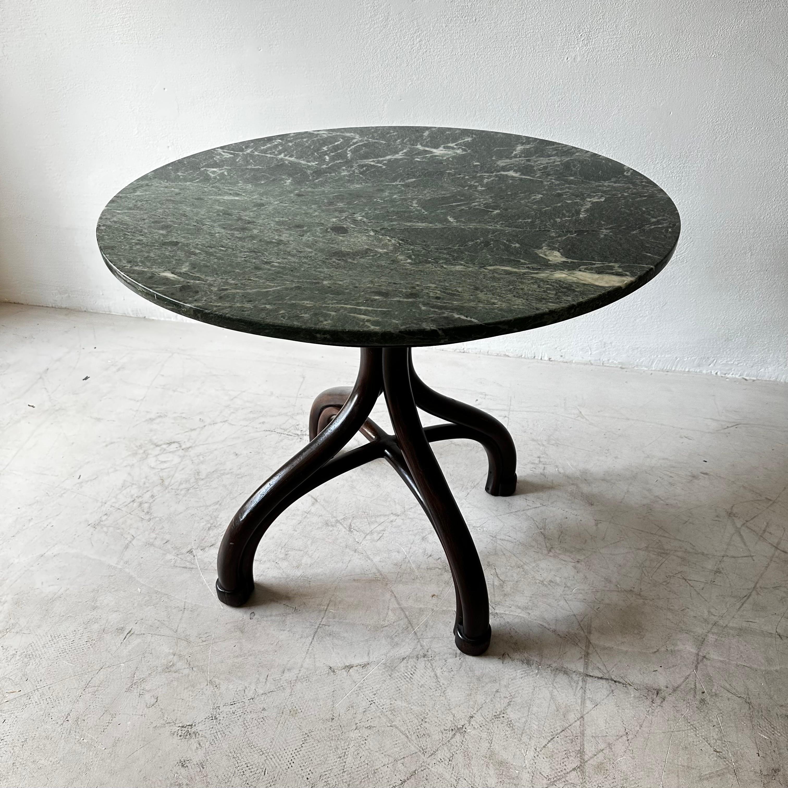 Adolf Loos Cafe Museum Center Hall Table with Green Marble Top, Austria 1910 For Sale 1