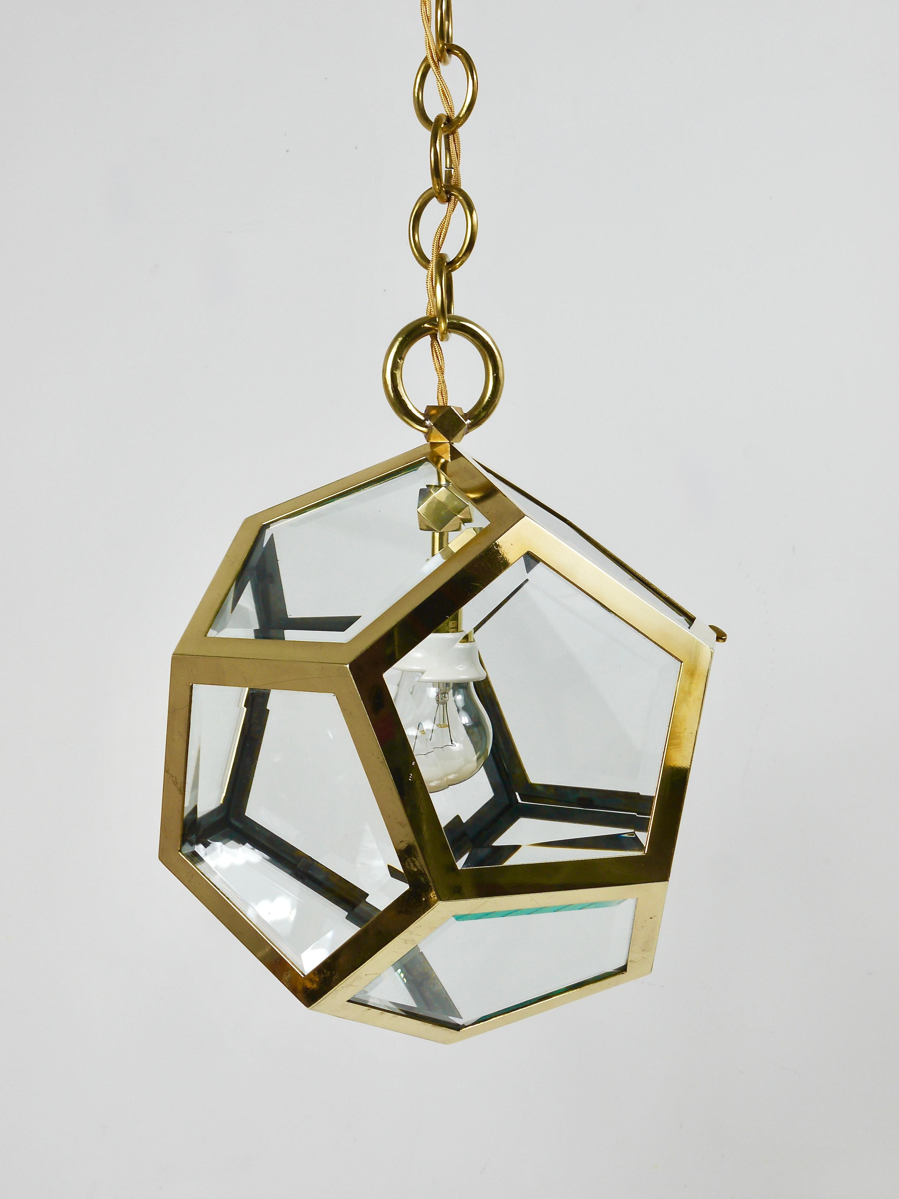 Austriaco Lampadario a sospensione Adolf Loos Dodekaeder, Friedrich Otto Schmidt, 1900 in vendita