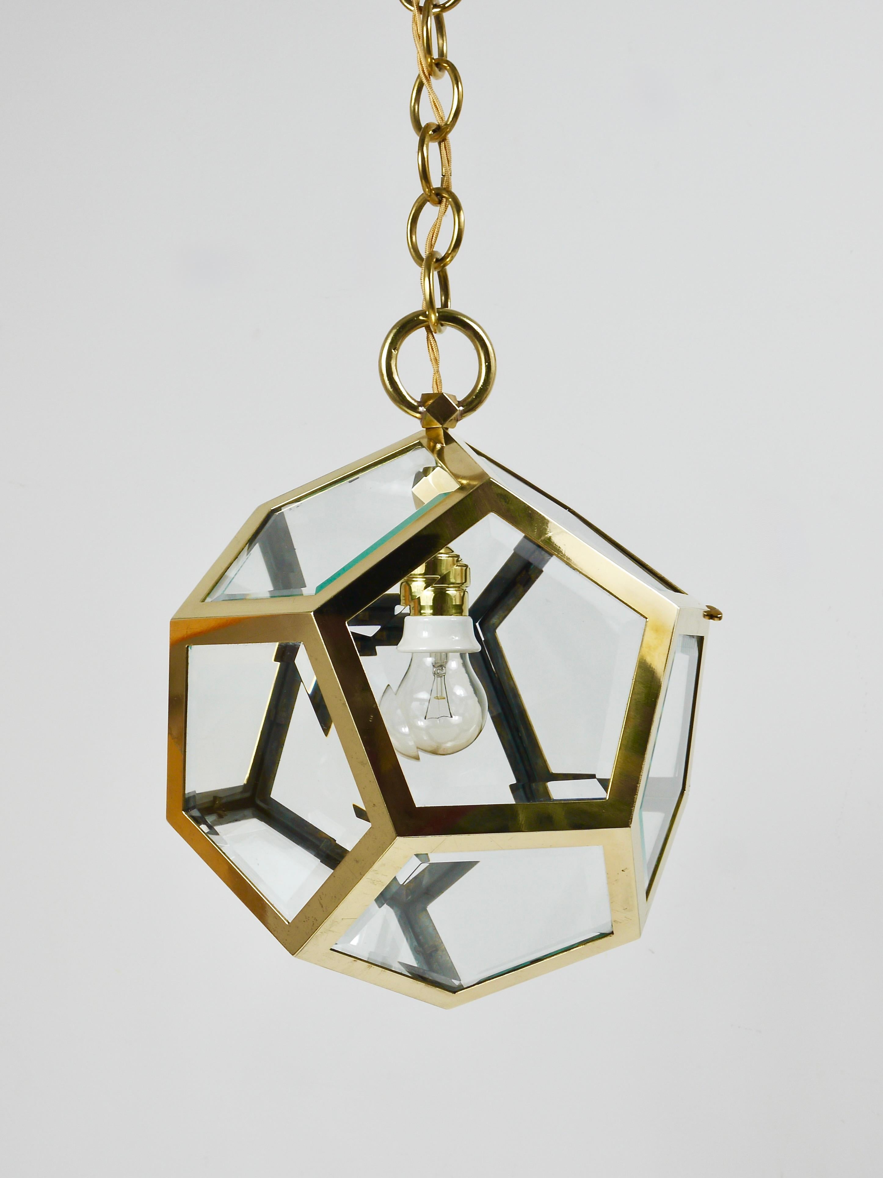 Lucidato Lampadario a sospensione Adolf Loos Dodekaeder, Friedrich Otto Schmidt, 1900 in vendita
