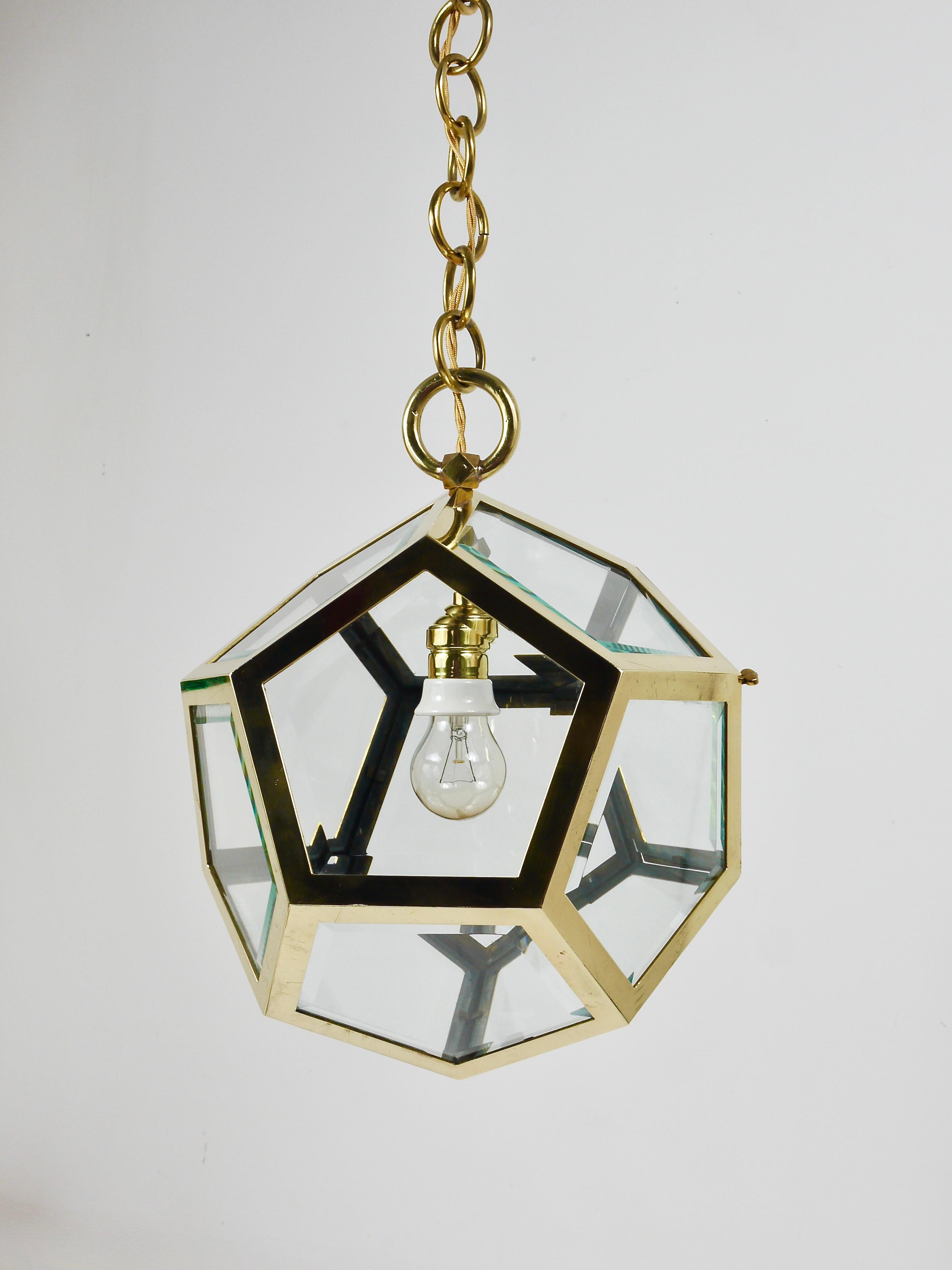 Lampadario a sospensione Adolf Loos Dodekaeder, Friedrich Otto Schmidt, 1900 In condizioni buone in vendita a Vienna, AT