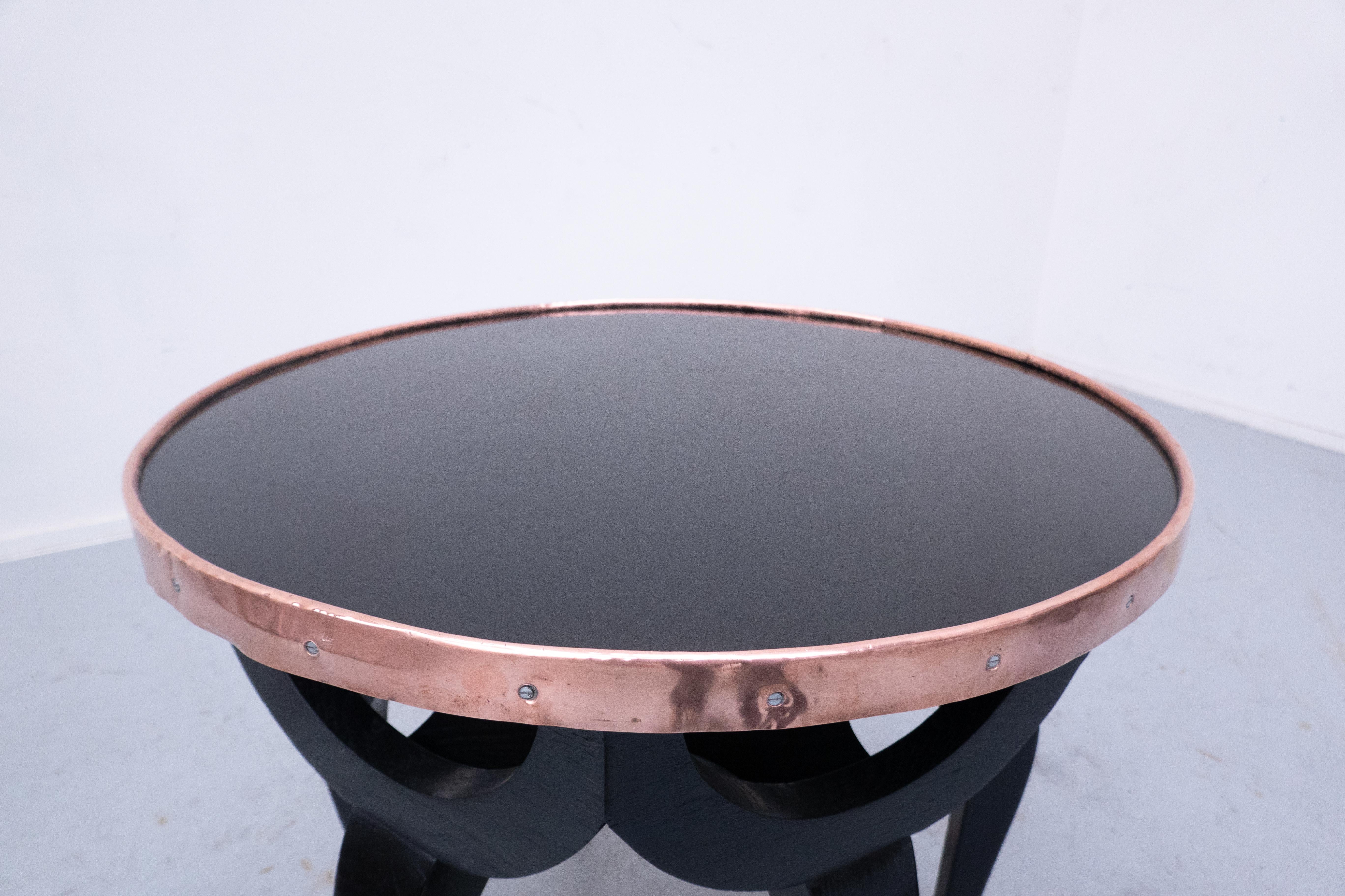 Adolf Loos Elephant Trunk Table, Wood and Copper, Austria, 1910s For Sale 5