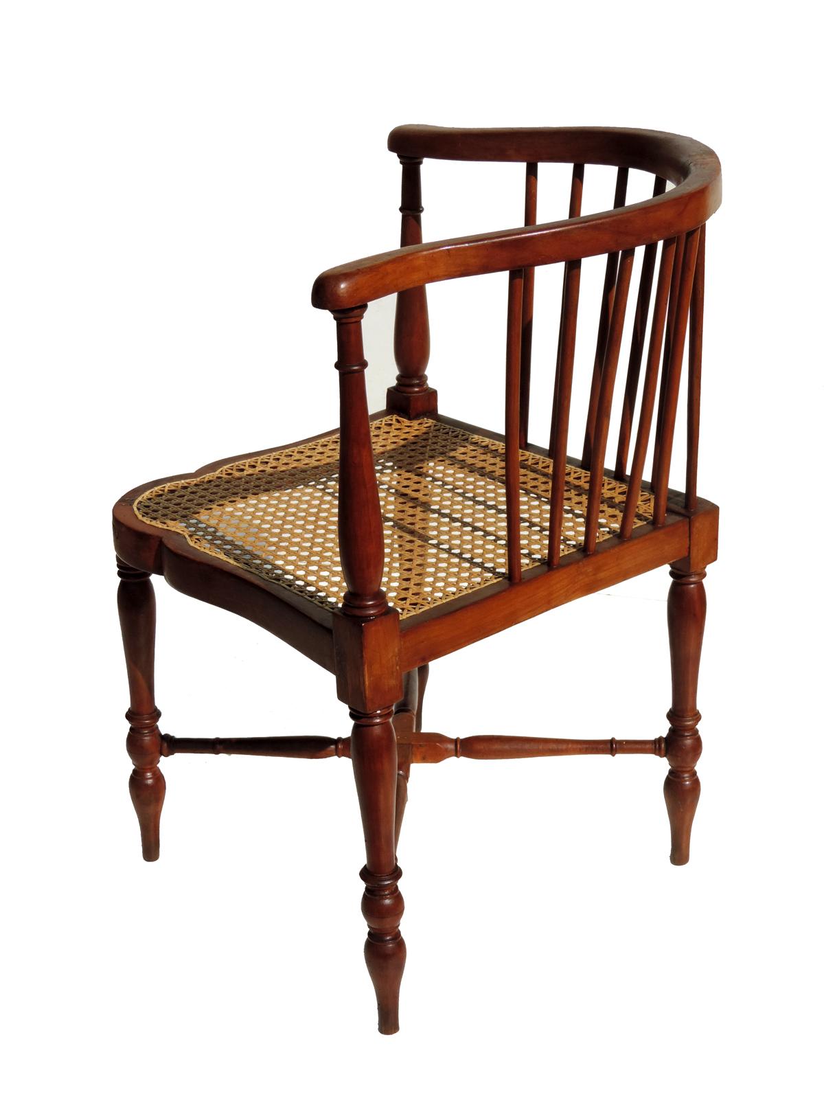 Straw Adolf Loos F.O. Schmidt 1898-1900 Jugendstil Corner Chair For Sale