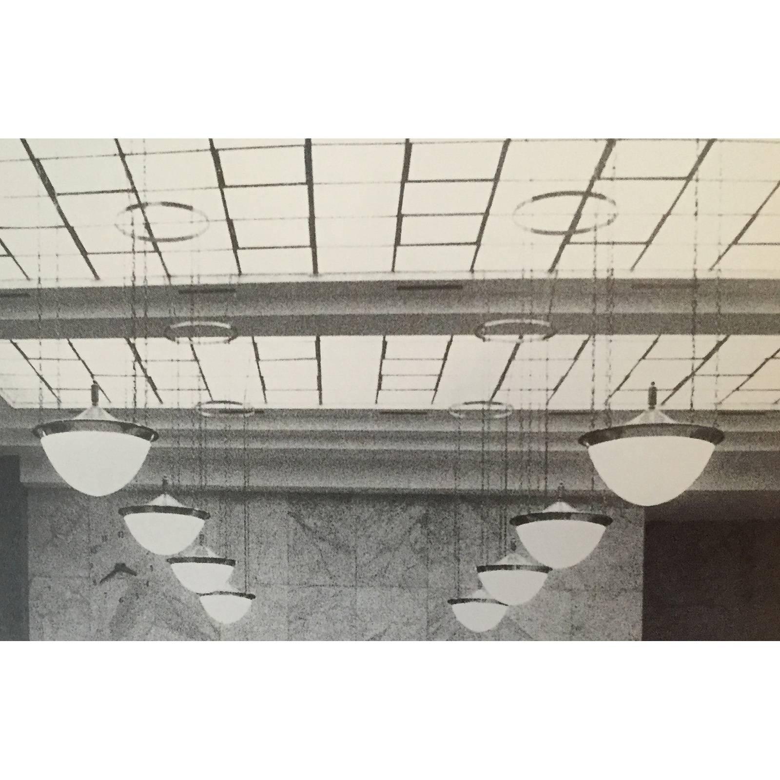 Lustre Jugendstil d'Adolf Loos pour la Banque autrichienne d'Anglo-Autriche de Vienne, réédition en vente 2