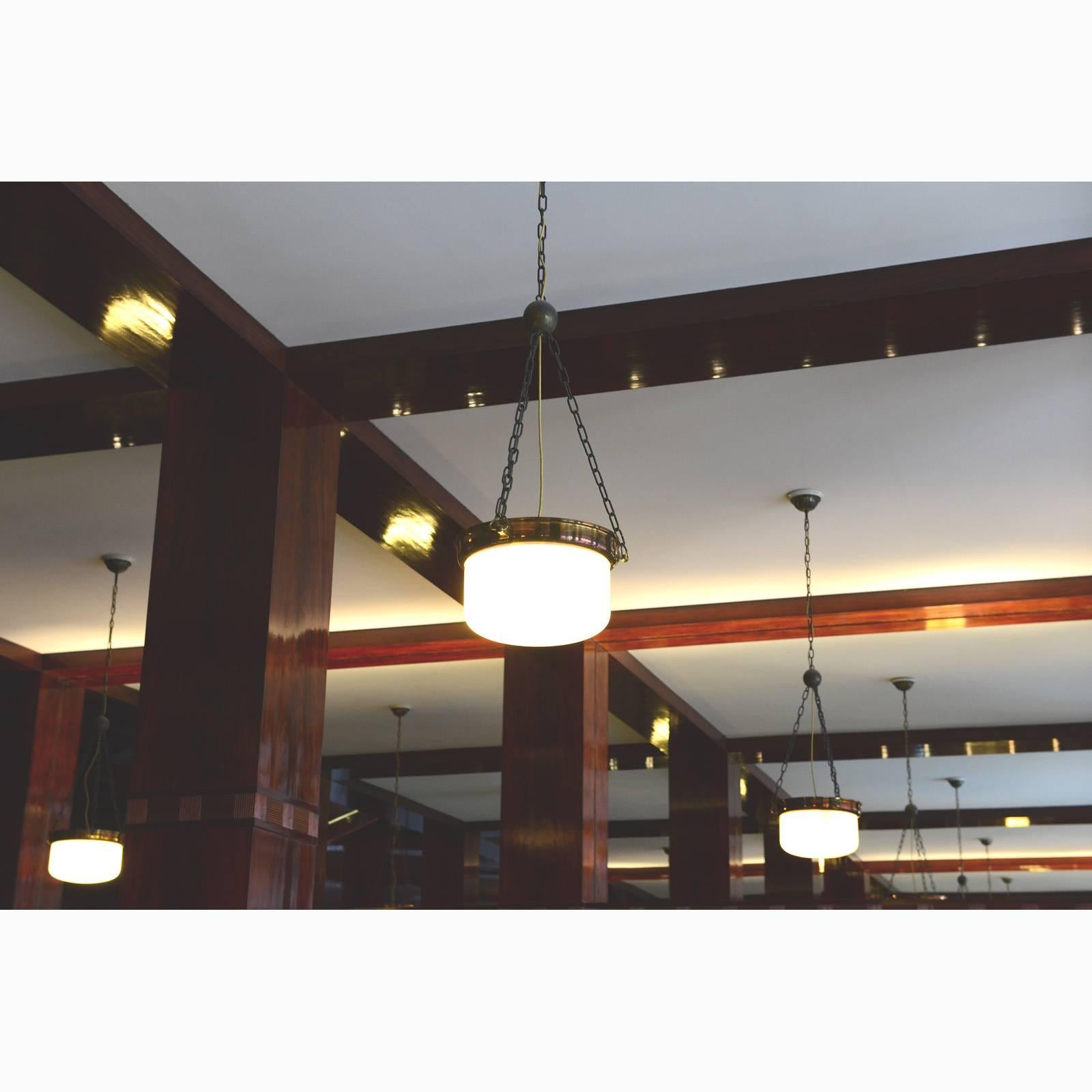 Austrian Adolf Loos Jugendstil Ceiling Lamp from the Looshaus in Vienna, Re-Edition For Sale
