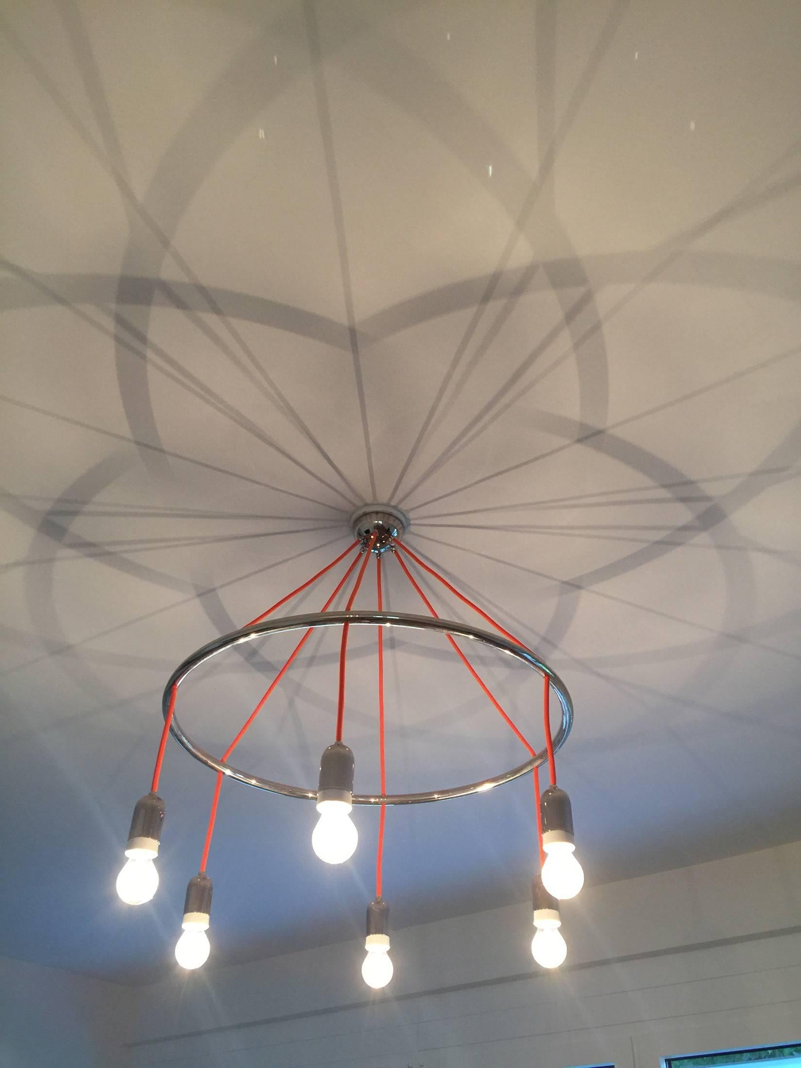Adolf Loos Jugendstil Chandelier, Cafe Museum Vienna, Re-Edition (Messing) im Angebot
