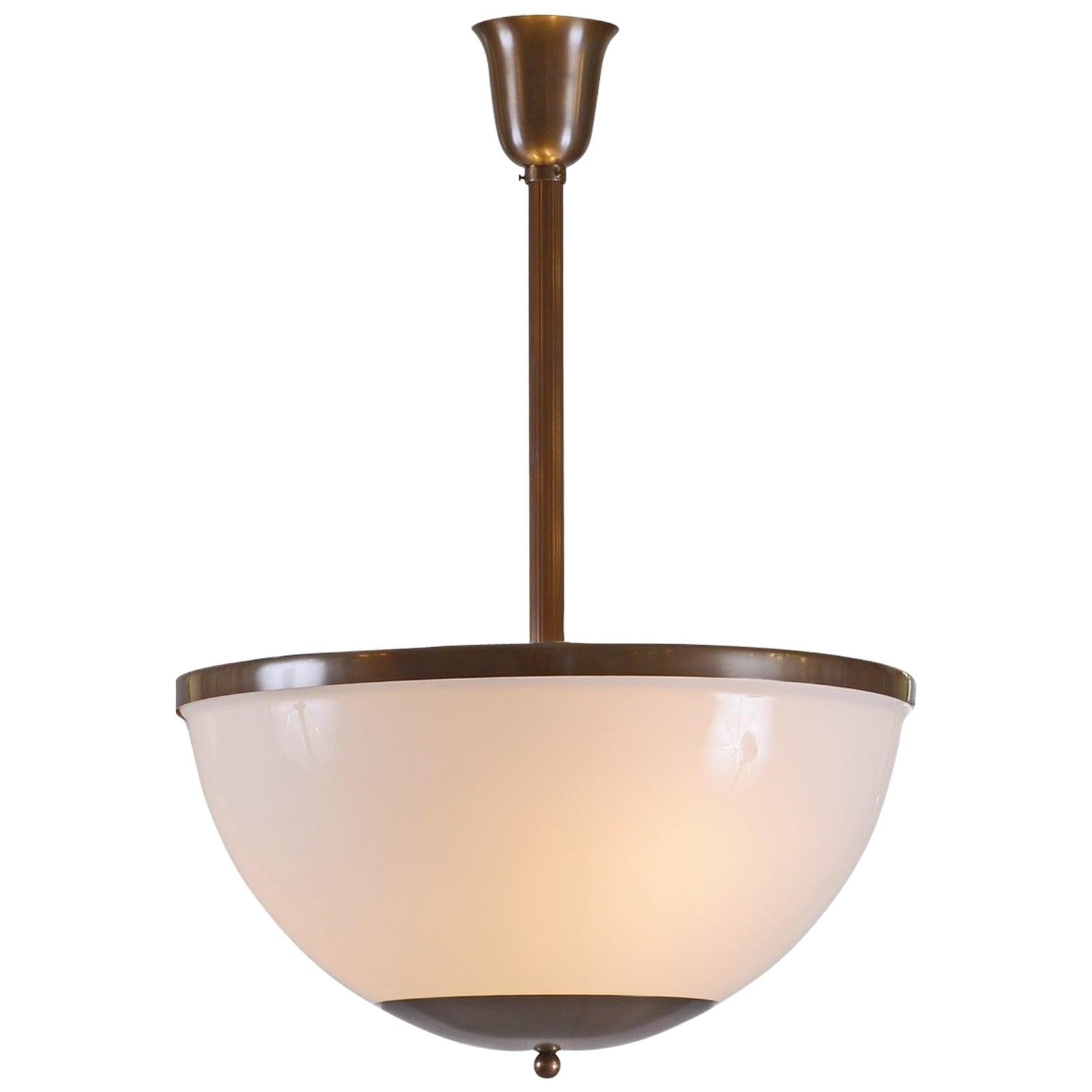 Ceiling light with opaline glass shade, different sizes, comes as well as a downlight

Total drop custom made

All components according to the UL regulations, with an additional charge we will UL-list and label our fixtures.