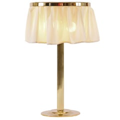 Adolf Loos Jugendstil Silk and Brass Table Lamp, Re-Edition