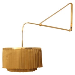Adolf Loos Jugendstil Lampada da parete girevole in ottone satinato, Riedizione