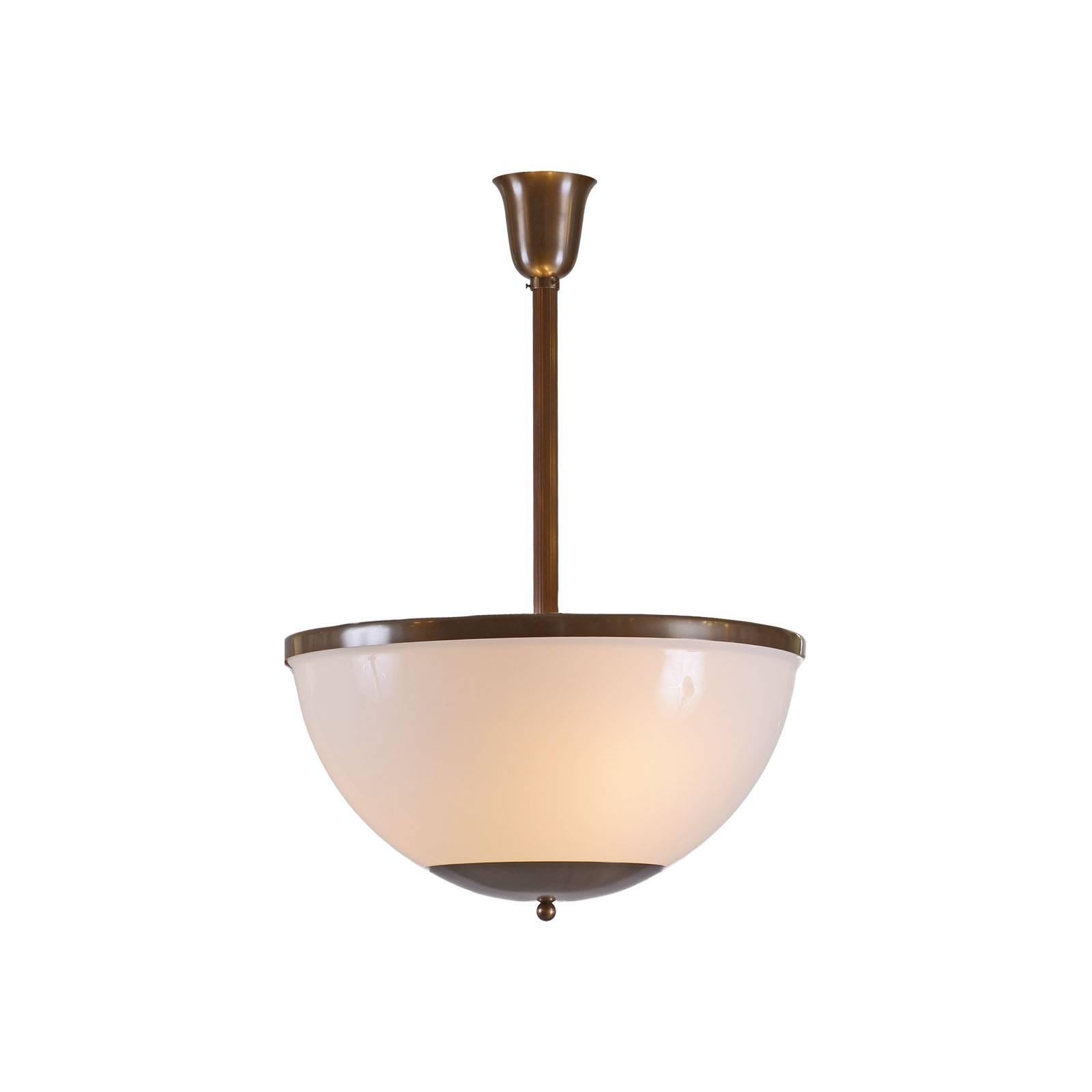 Ceiling light with opaline glass shade, different sizes, comes as well as a downlight.