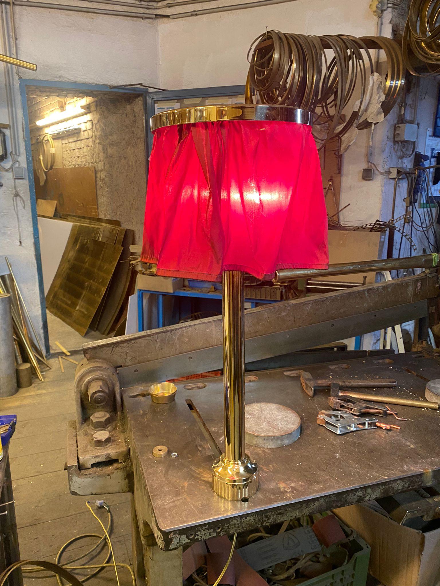 Hand-Crafted Adolf Loos Table Lamp Version for Bar Mounting For Sale