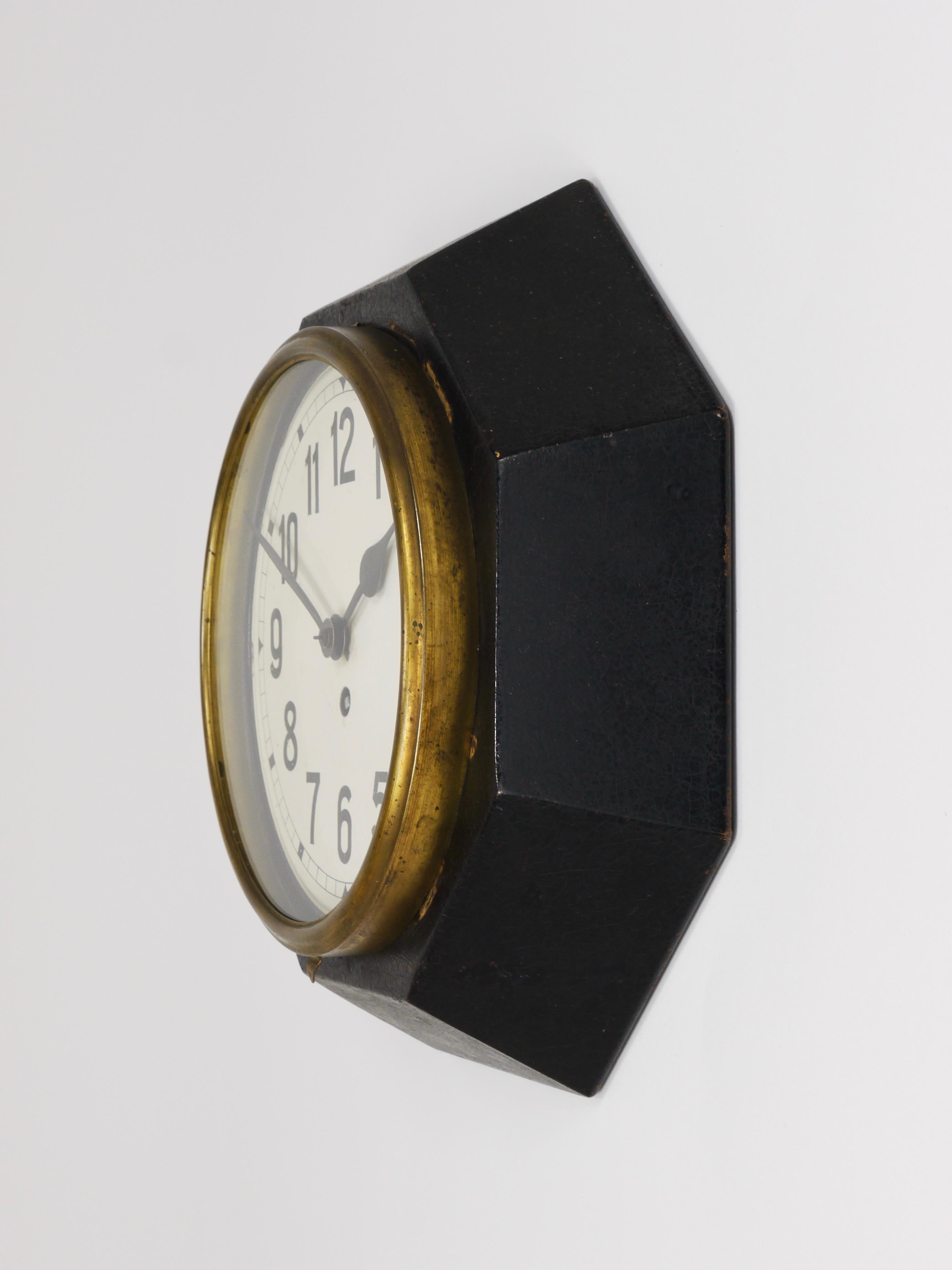 Reloj de pared del modernismo vienés de Adolf Loos, Austria, años 20 2