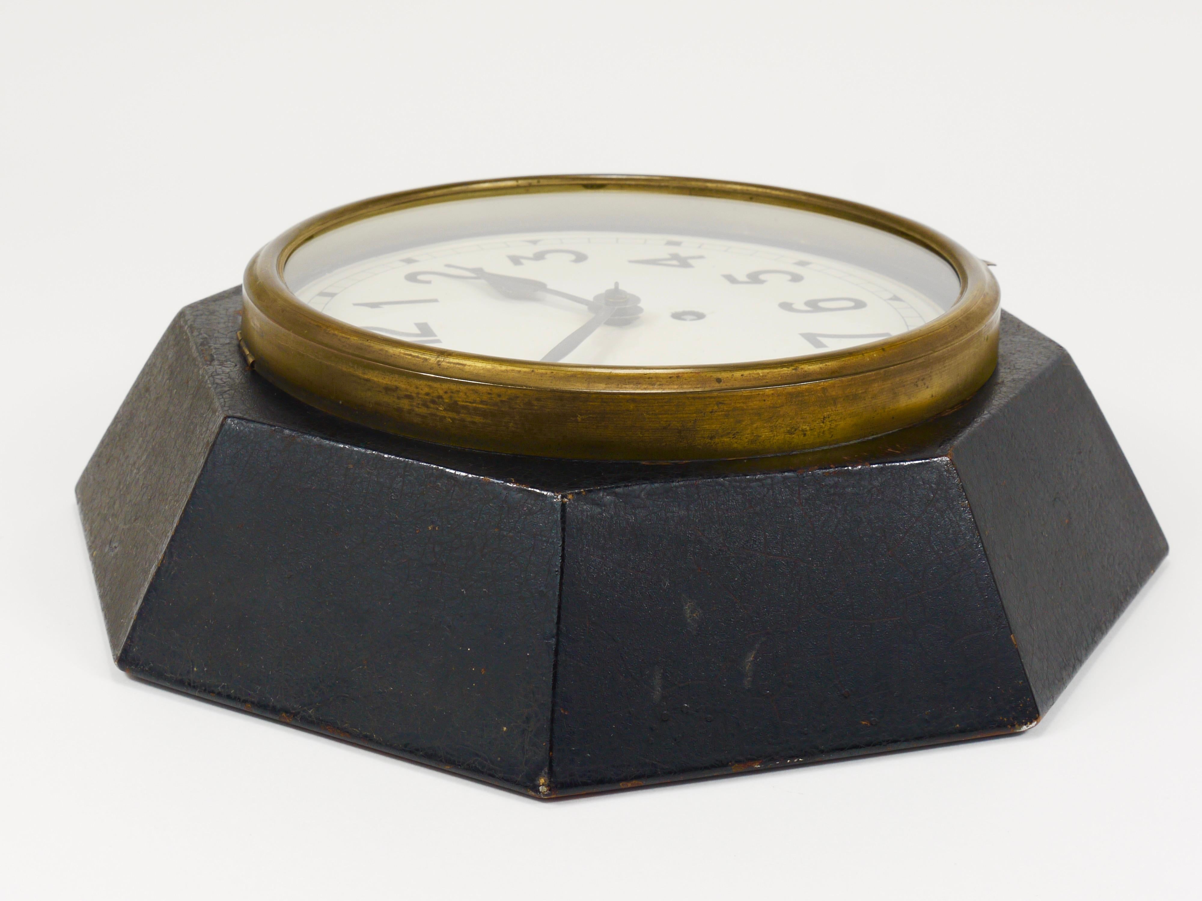 Reloj de pared del modernismo vienés de Adolf Loos, Austria, años 20 8