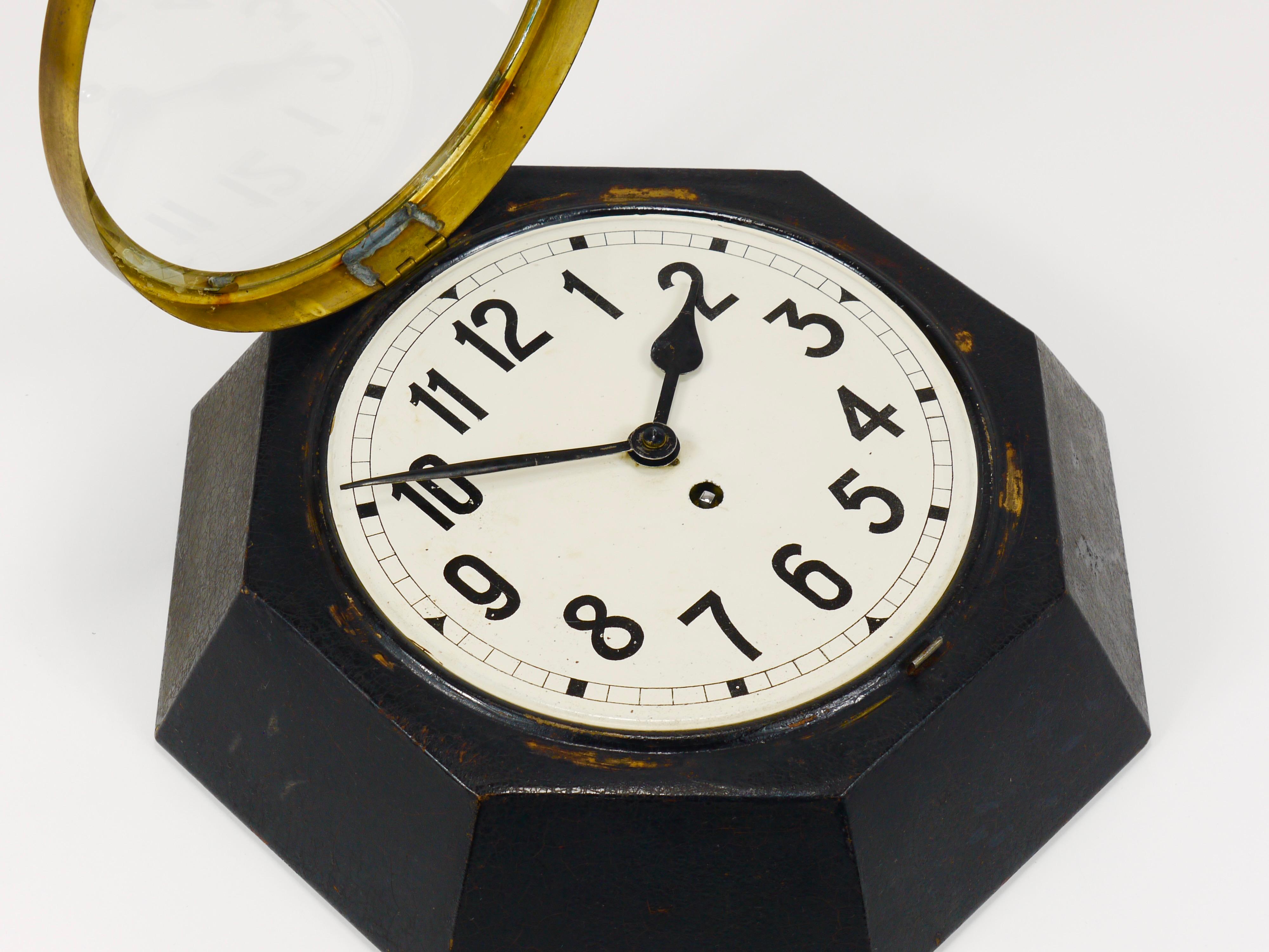 Reloj de pared del modernismo vienés de Adolf Loos, Austria, años 20 9