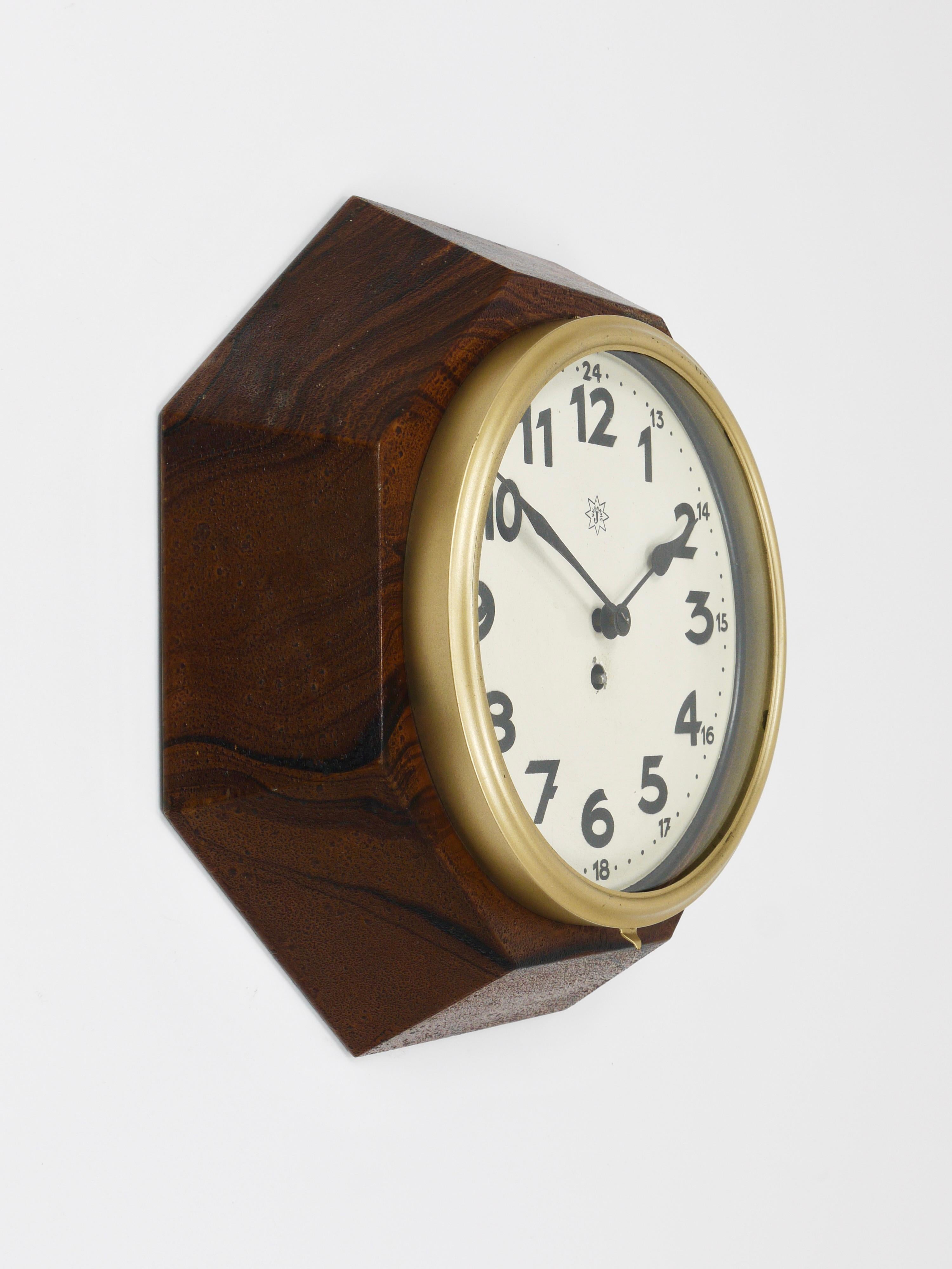 Horloge murale du modernisme viennois Adolf Loos par Junghans, Allemagne, années 1920 en vente 3