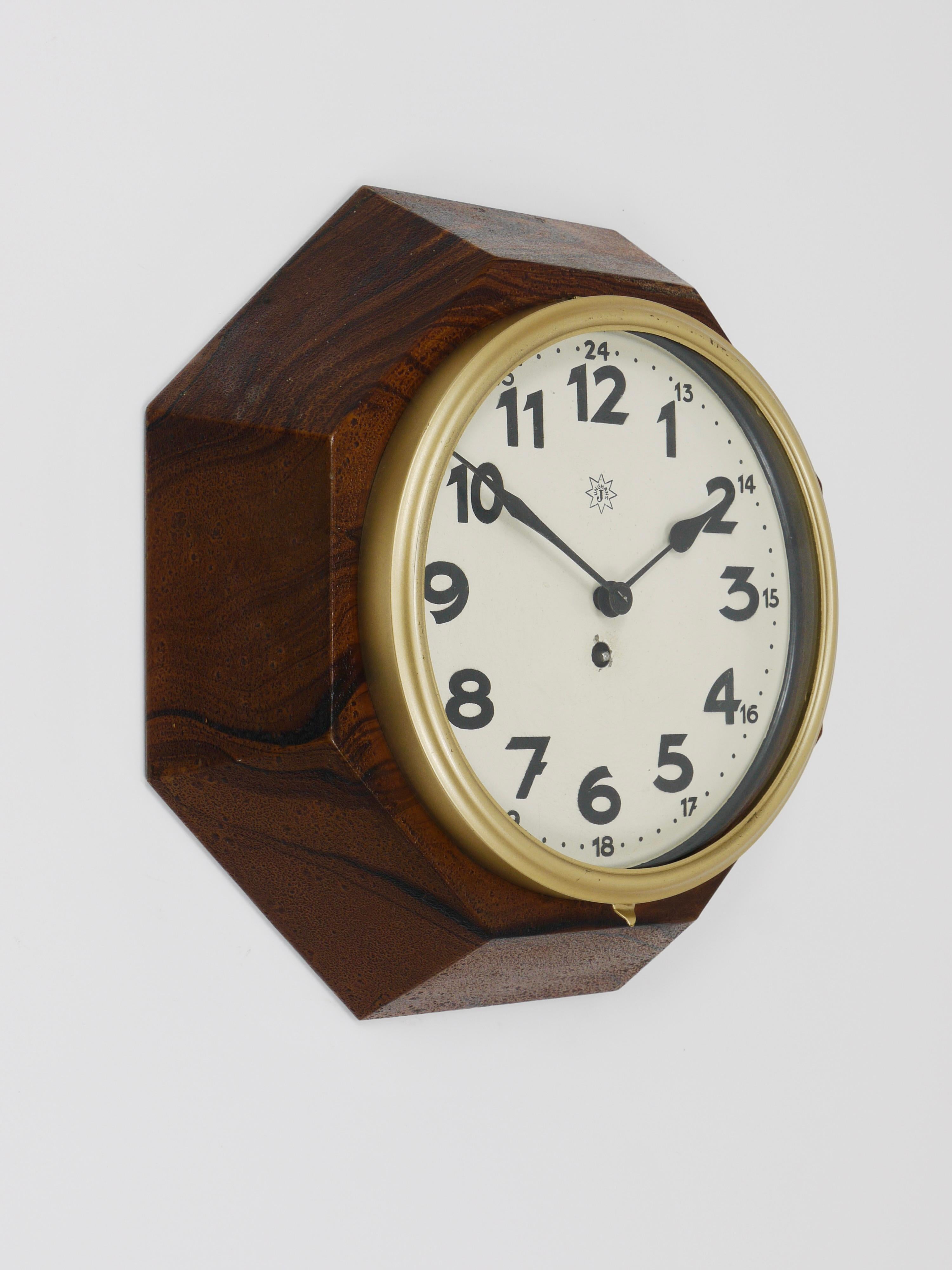 Horloge murale du modernisme viennois Adolf Loos par Junghans, Allemagne, années 1920 en vente 4