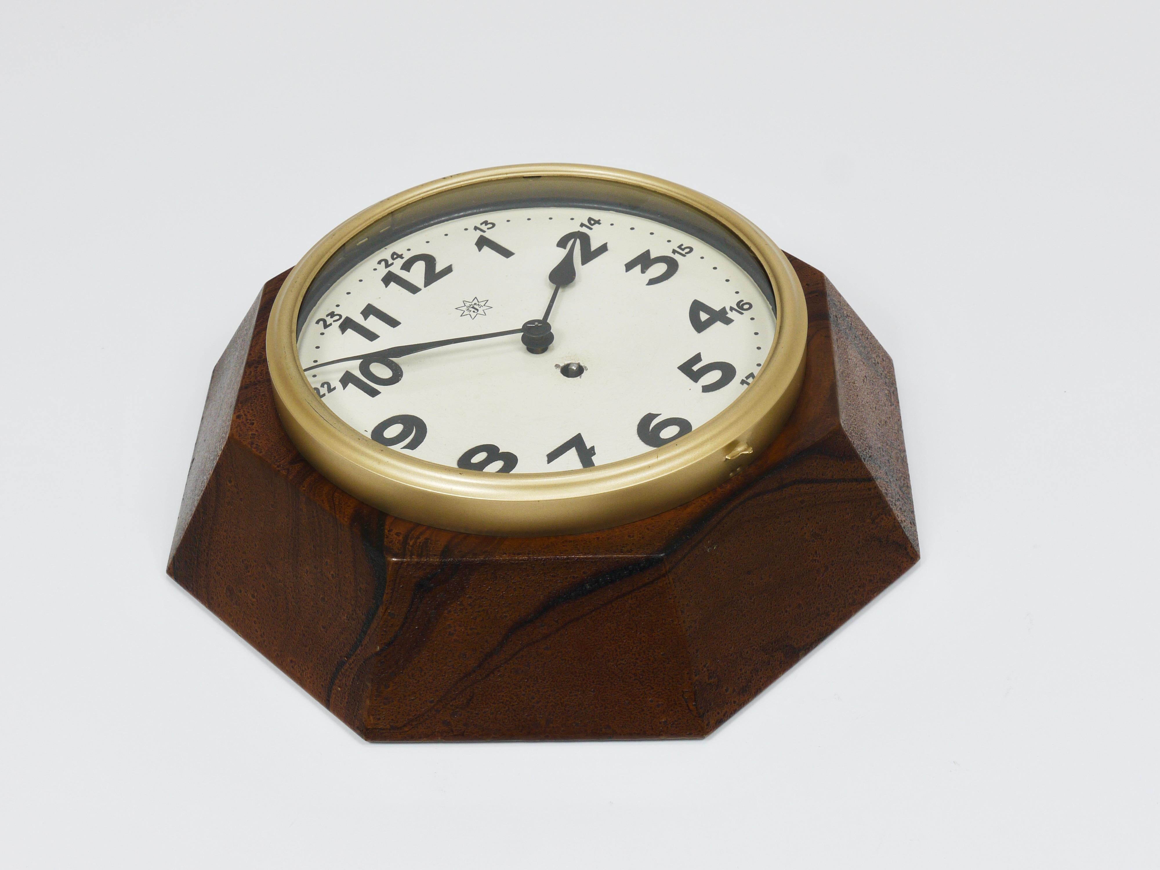 Horloge murale du modernisme viennois Adolf Loos par Junghans, Allemagne, années 1920 en vente 5