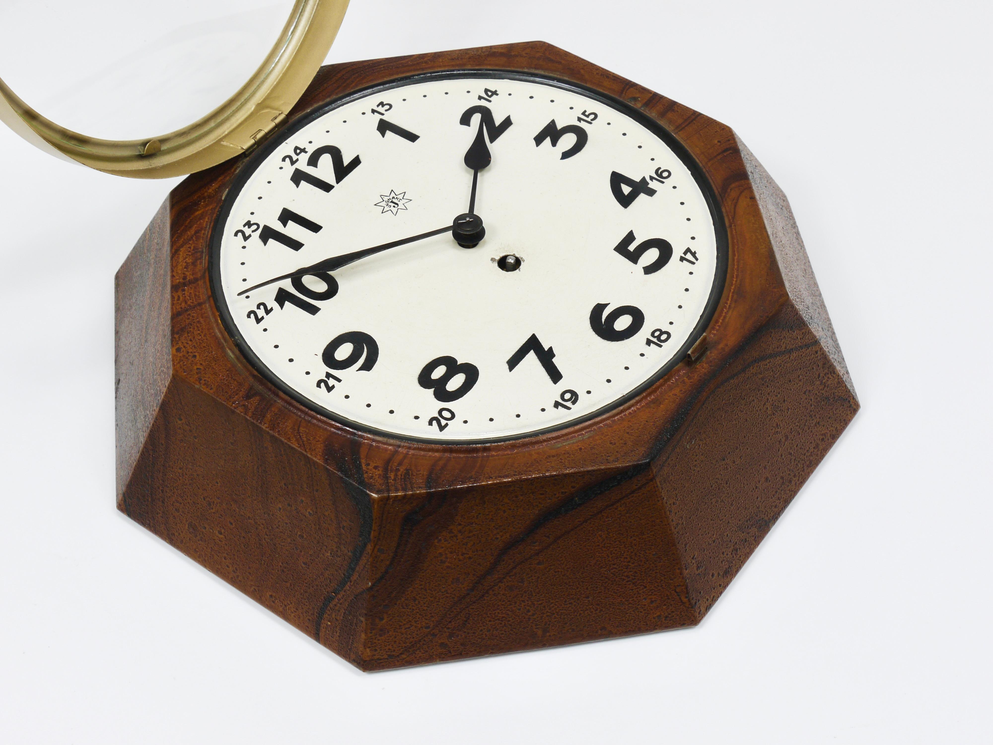 Horloge murale du modernisme viennois Adolf Loos par Junghans, Allemagne, années 1920 en vente 7