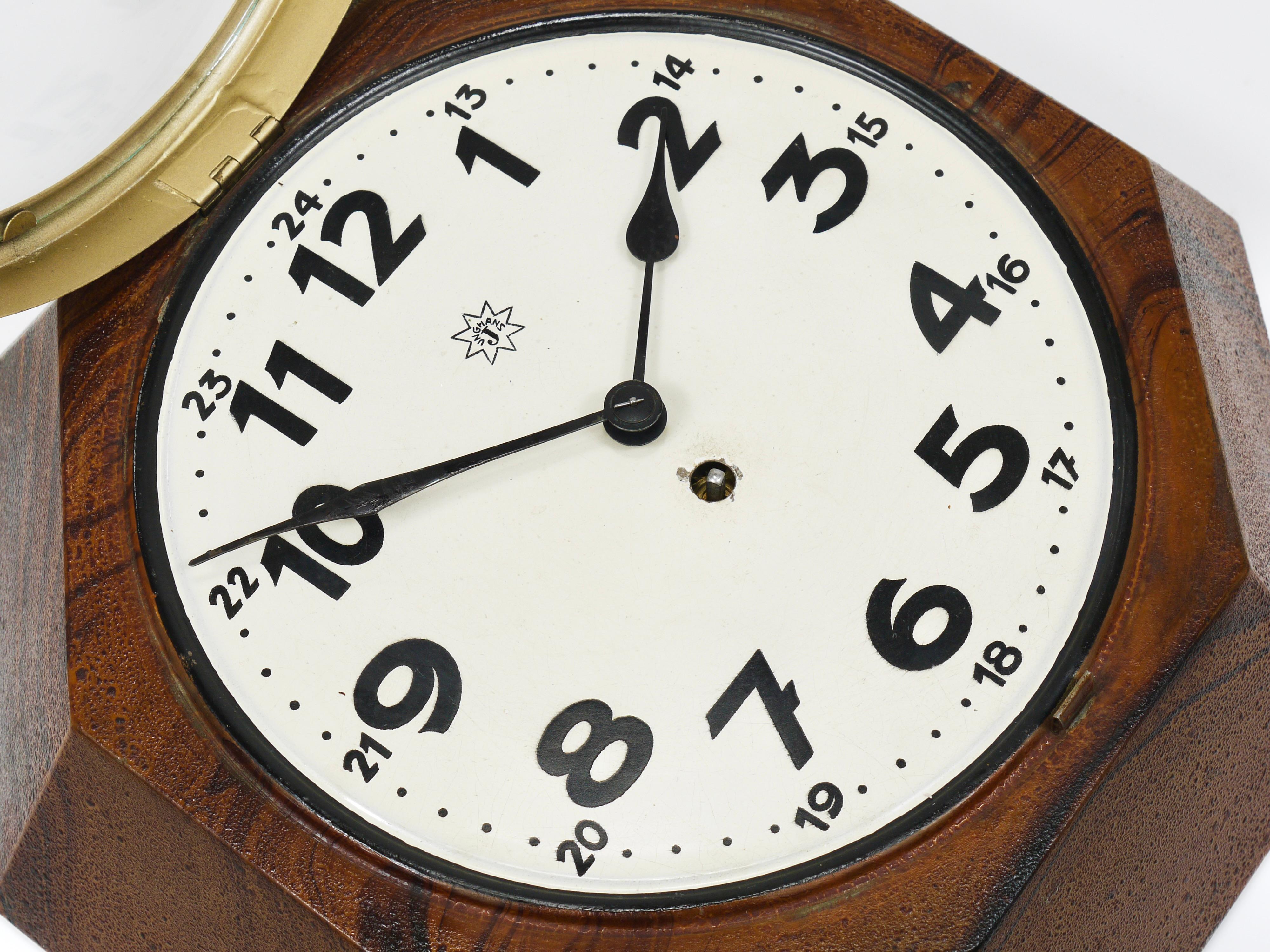Horloge murale du modernisme viennois Adolf Loos par Junghans, Allemagne, années 1920 en vente 8