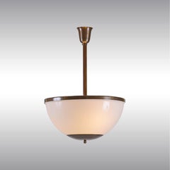Adolf Loos Vienna Secession/ Jugendstil Ceiling-Lamp with Opal Glass, Re-Edition