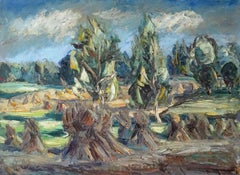Autumn evening  1943, oil on cardboard, 45x60 cm