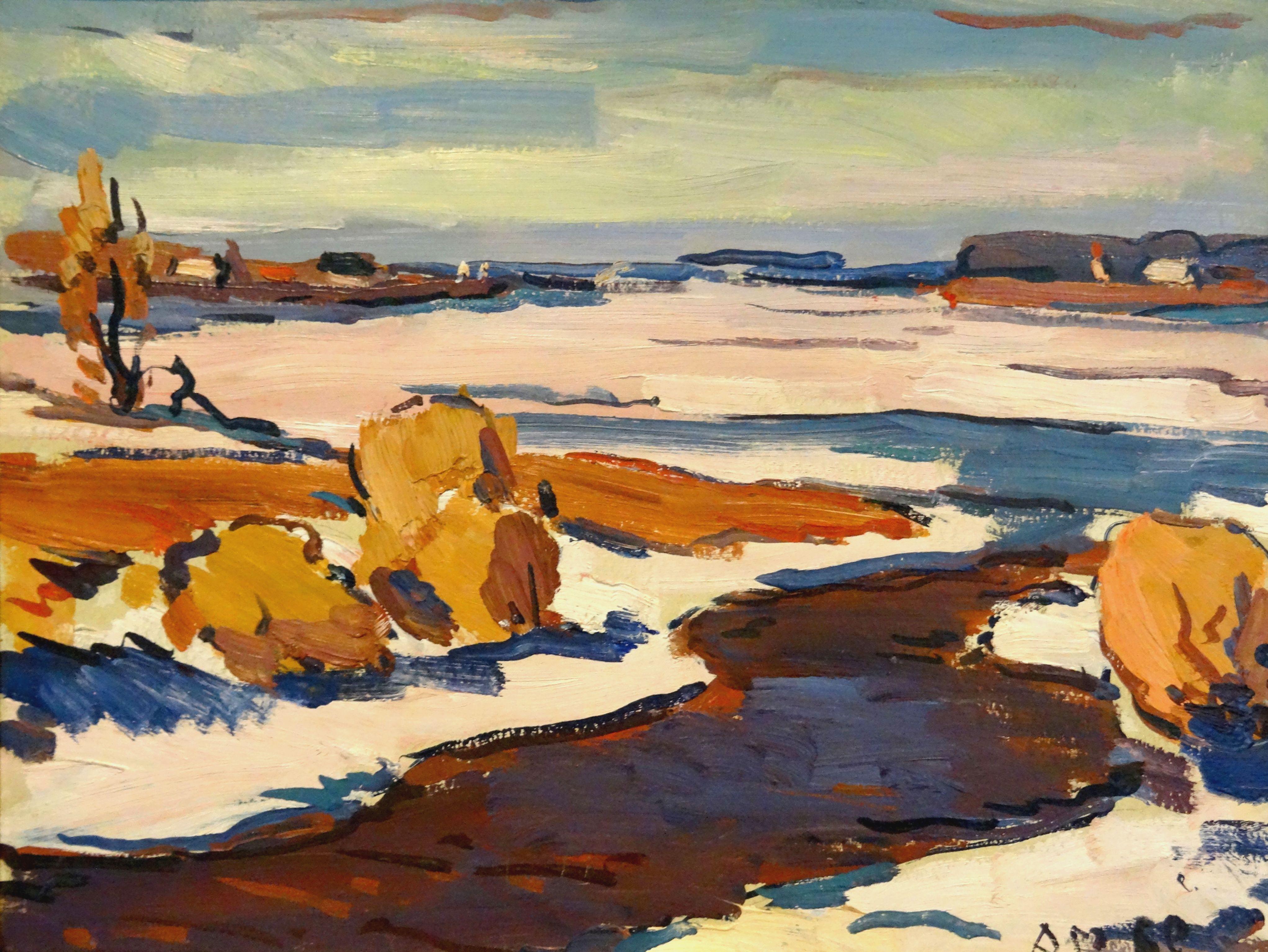 Landscape Painting de Adolf Melnars - Paisaje de invierno