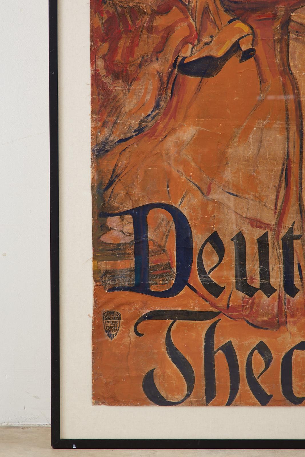 Adolf Munzer Deutsches Theater Poster, 1905 For Sale 1