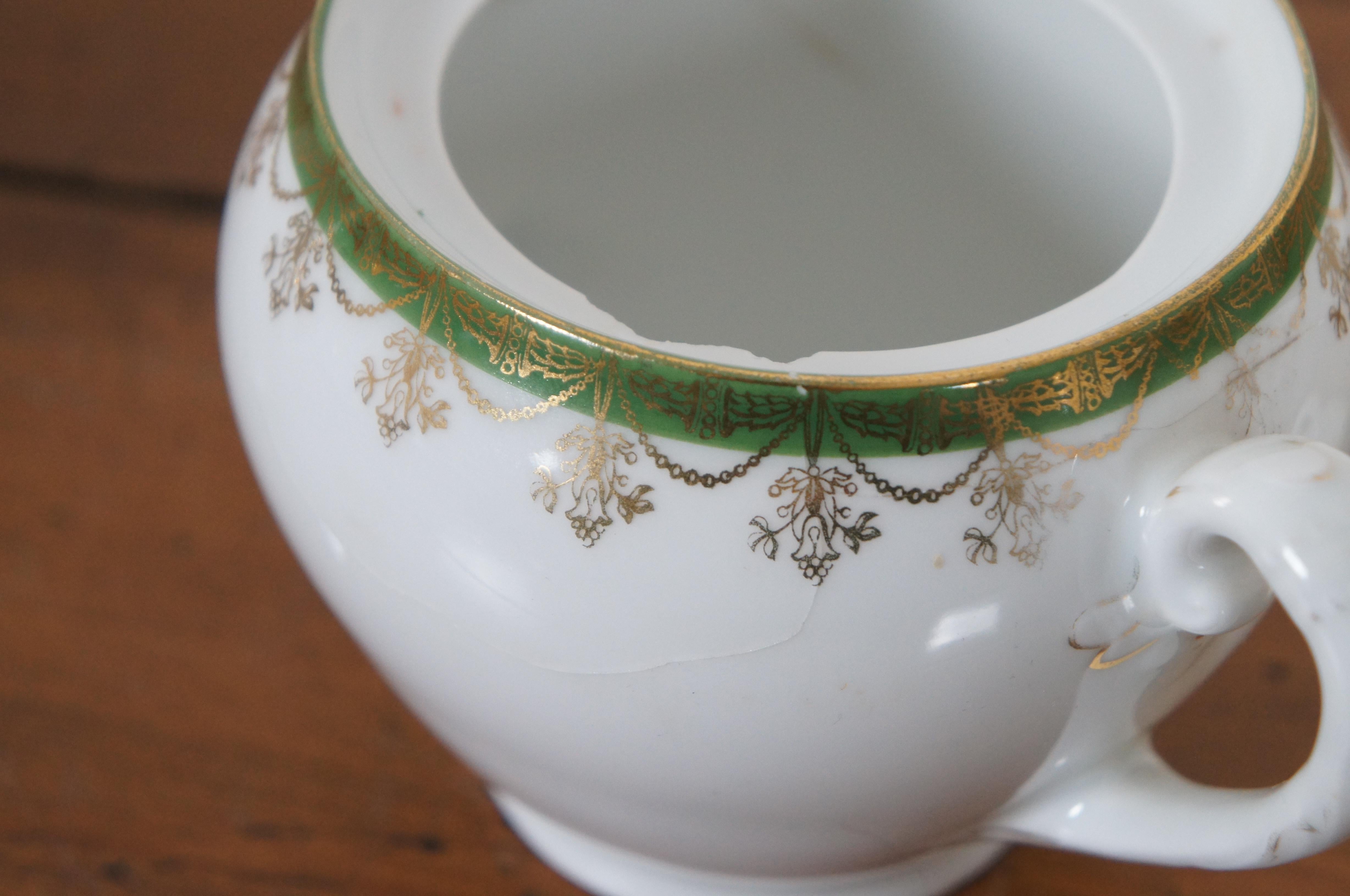 Porcelain Adolf Persch AP Austria 18pc China Demitasse Tea Coffee Dessert Casserole For Sale