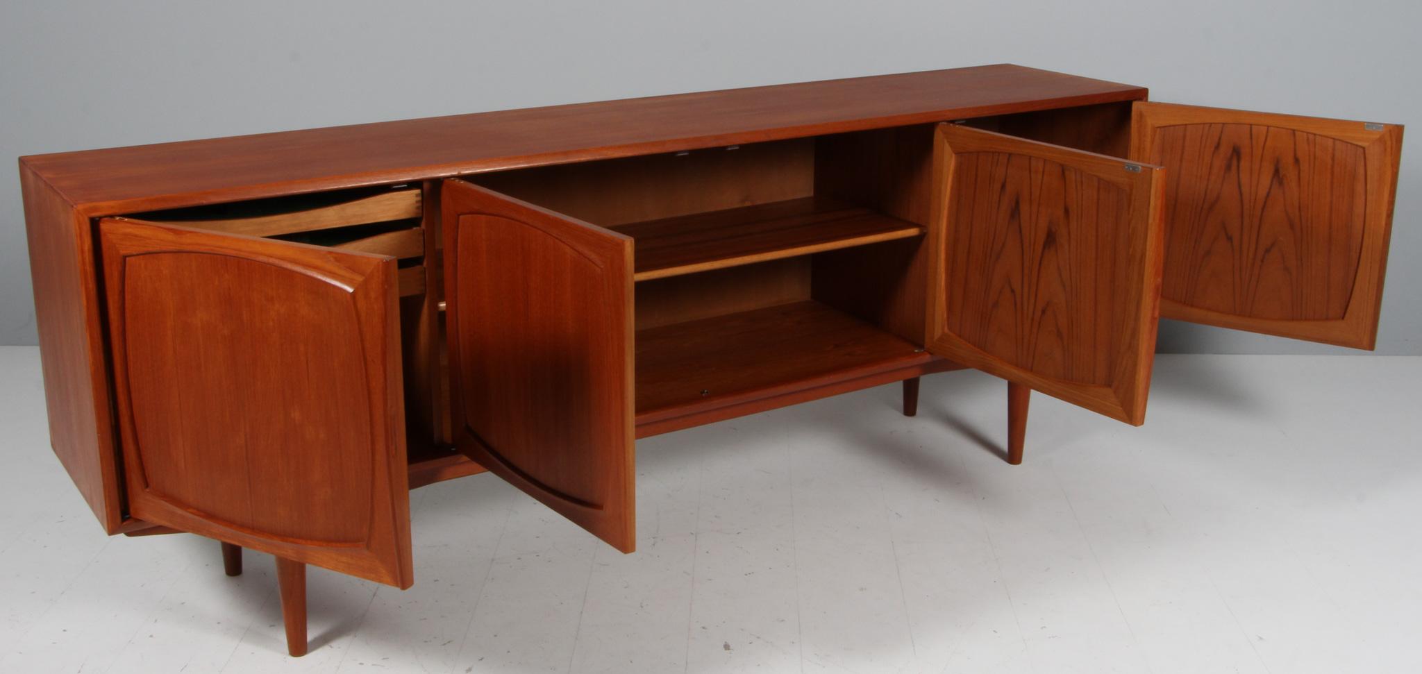Mid-20th Century Adolf Relling and Rolf Rastad for Bahus Teak Credenza or Sideboard, Norway 1960s For Sale