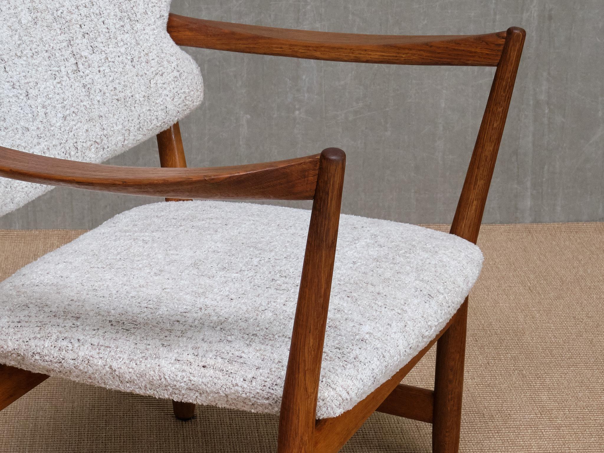 Norwegian Adolf Relling & Fredrik Kayser 'Fireplace' Armchair in Oak, Dokka, Norway, 1958 For Sale