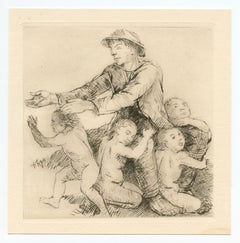 "Der Kinderhirte" original etching