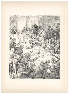 „Der Bankett“ (Das Gastmahl) Originallithographie