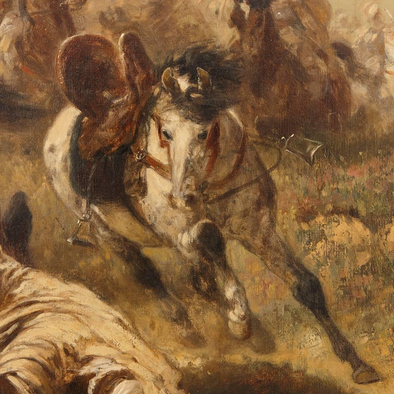 Adolf Schreyer Arab Cavalry In Retreat 19th Century