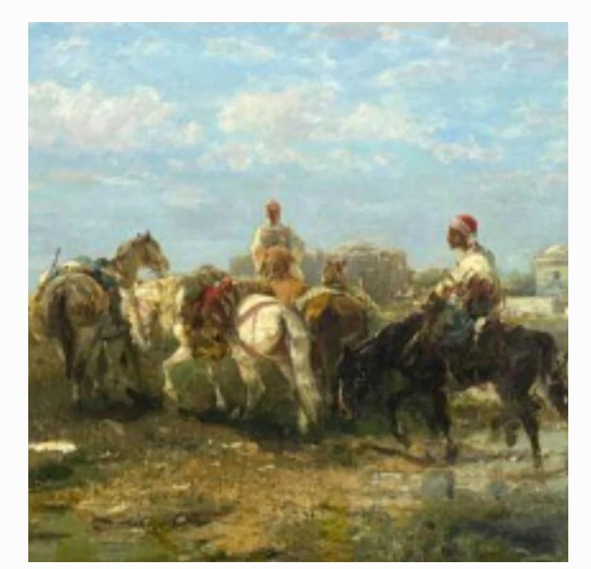 Arabischer Reiter – Painting von Adolf Schreyer