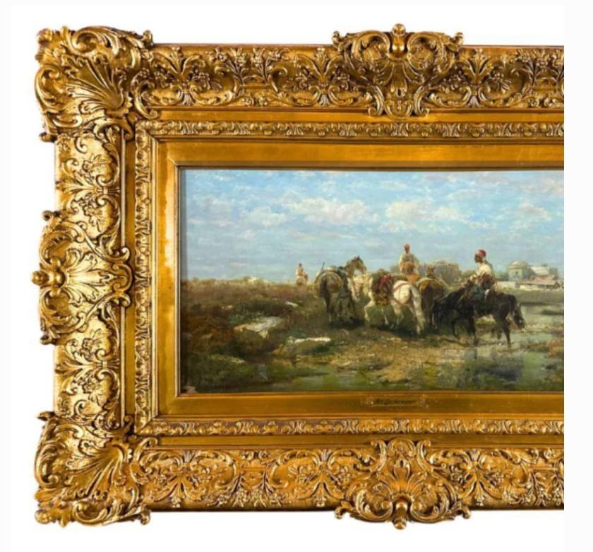 Arabischer Reiter (Braun), Still-Life Painting, von Adolf Schreyer