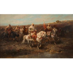'Arabian Horsemen', 19th Century oil painting