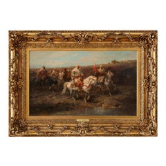 'Arabian Horsemen', 19th Century oil painting