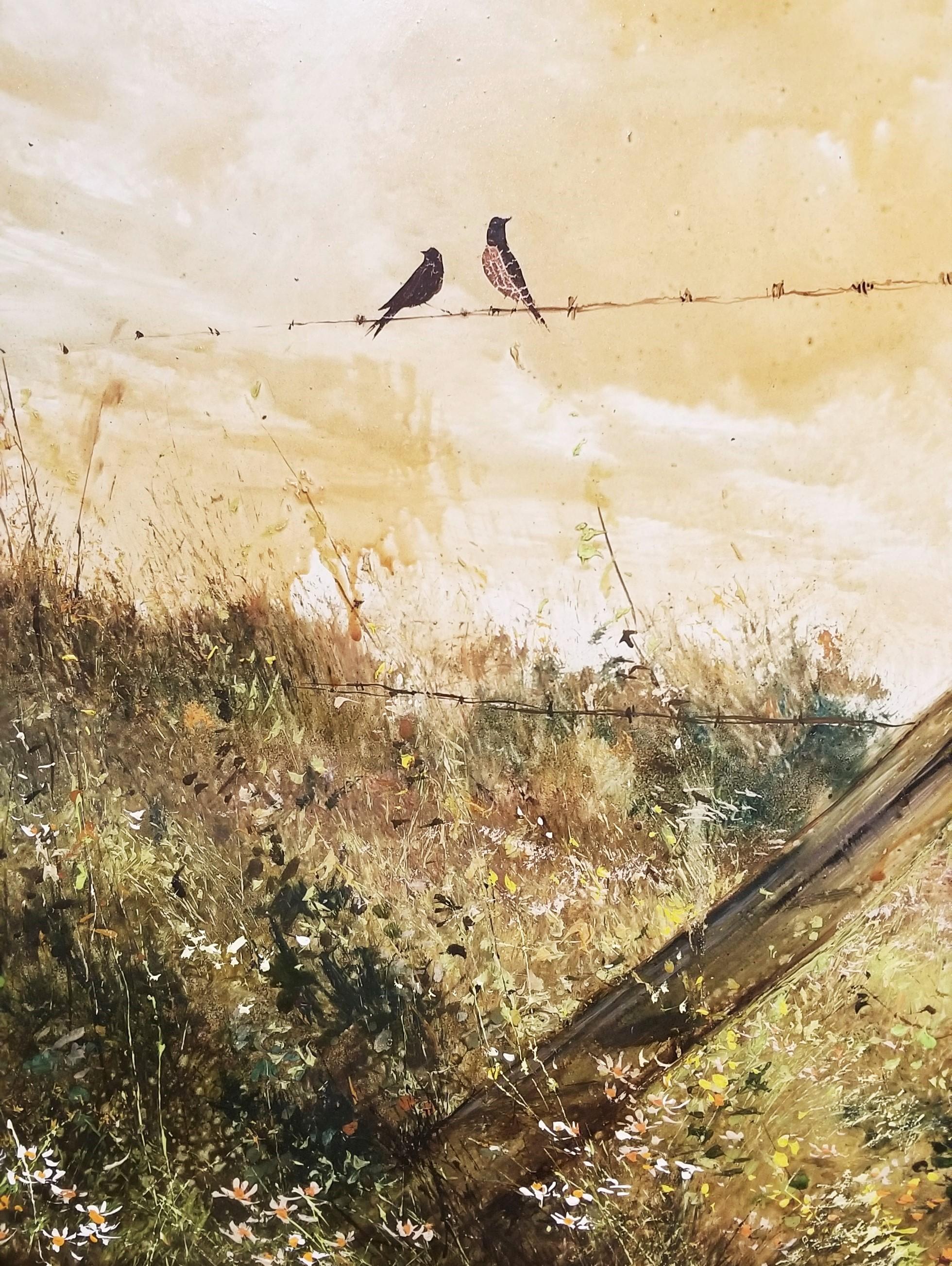 Forgotten Fence /// Realismus Landschaft Country Farm River Gemälde Amerikanische Kunst im Angebot 10