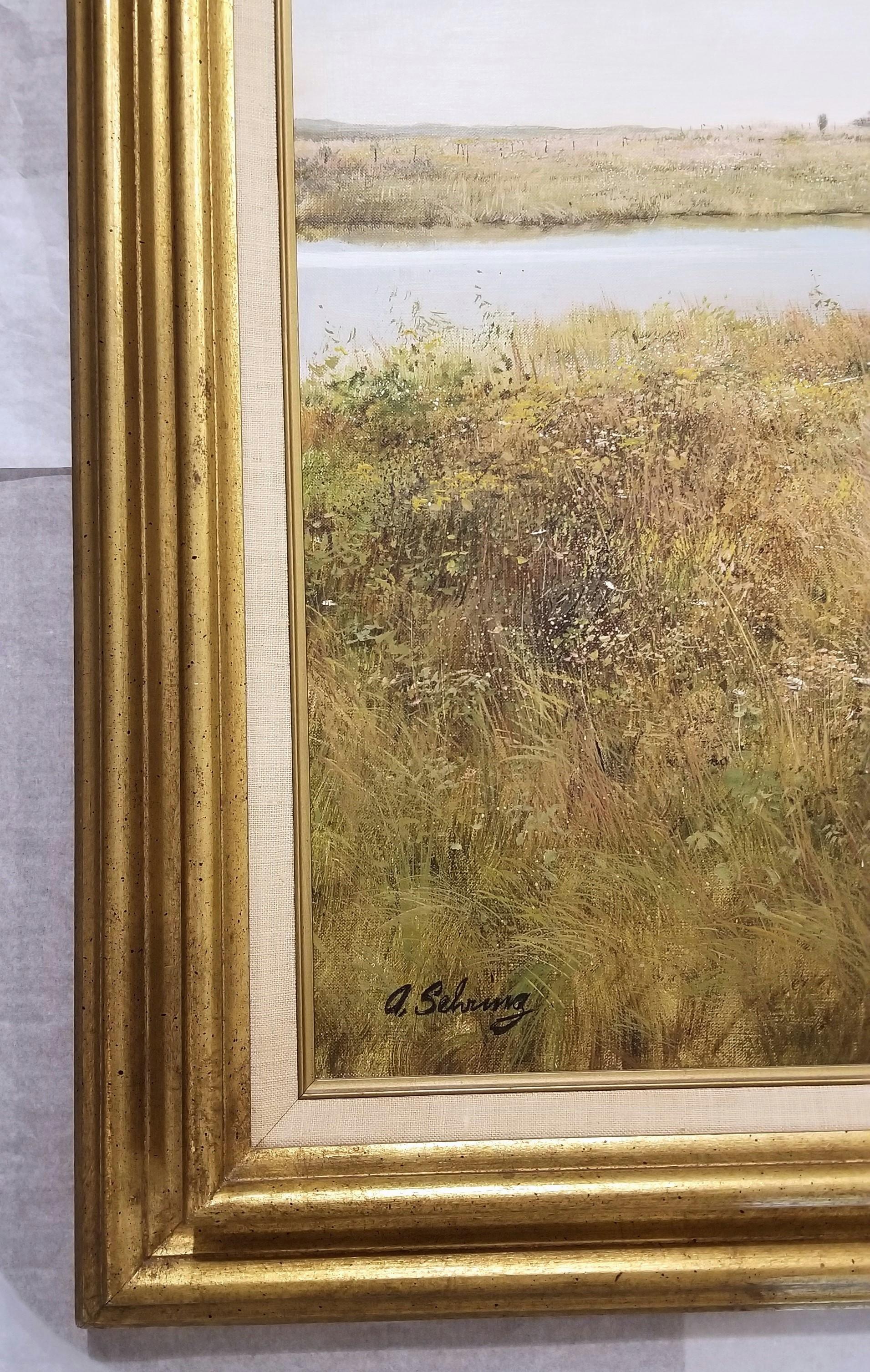 Fun Time /// Adolf Sehring Pintura al óleo Niños Virginia Paisaje Realismo Arte en venta 3