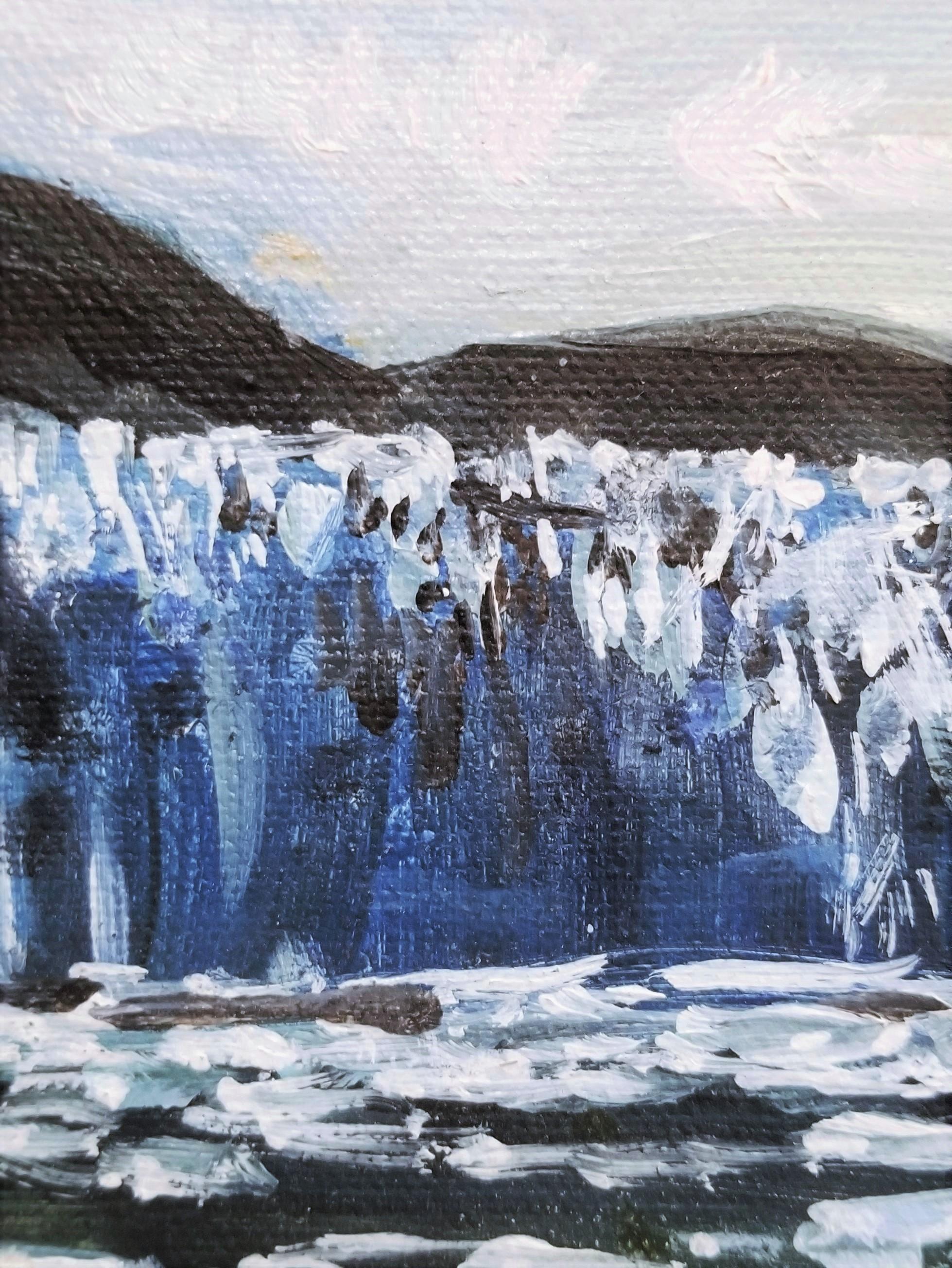 Harbor Seals /// Contemporary Animal Icebergs Landscape Oil Painting Seascape For Sale 10