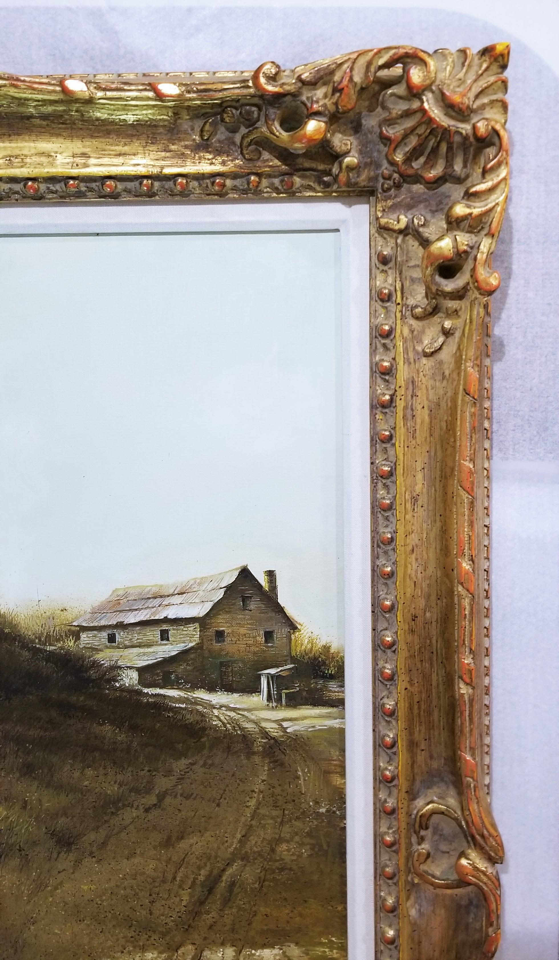 Roadside - Realist Painting by Adolf Sehring