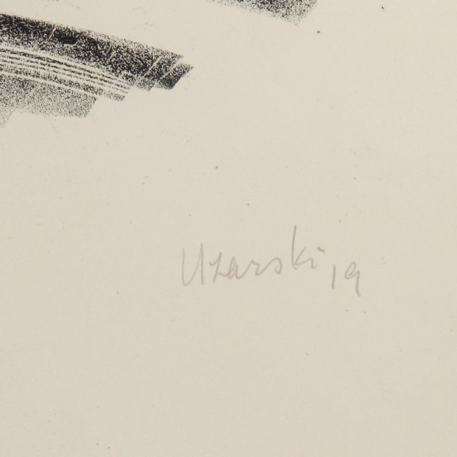 Art Deco Fantasy Illustration Zeichnung Malerei Lithographie von Adolf Uzarski im Angebot 4
