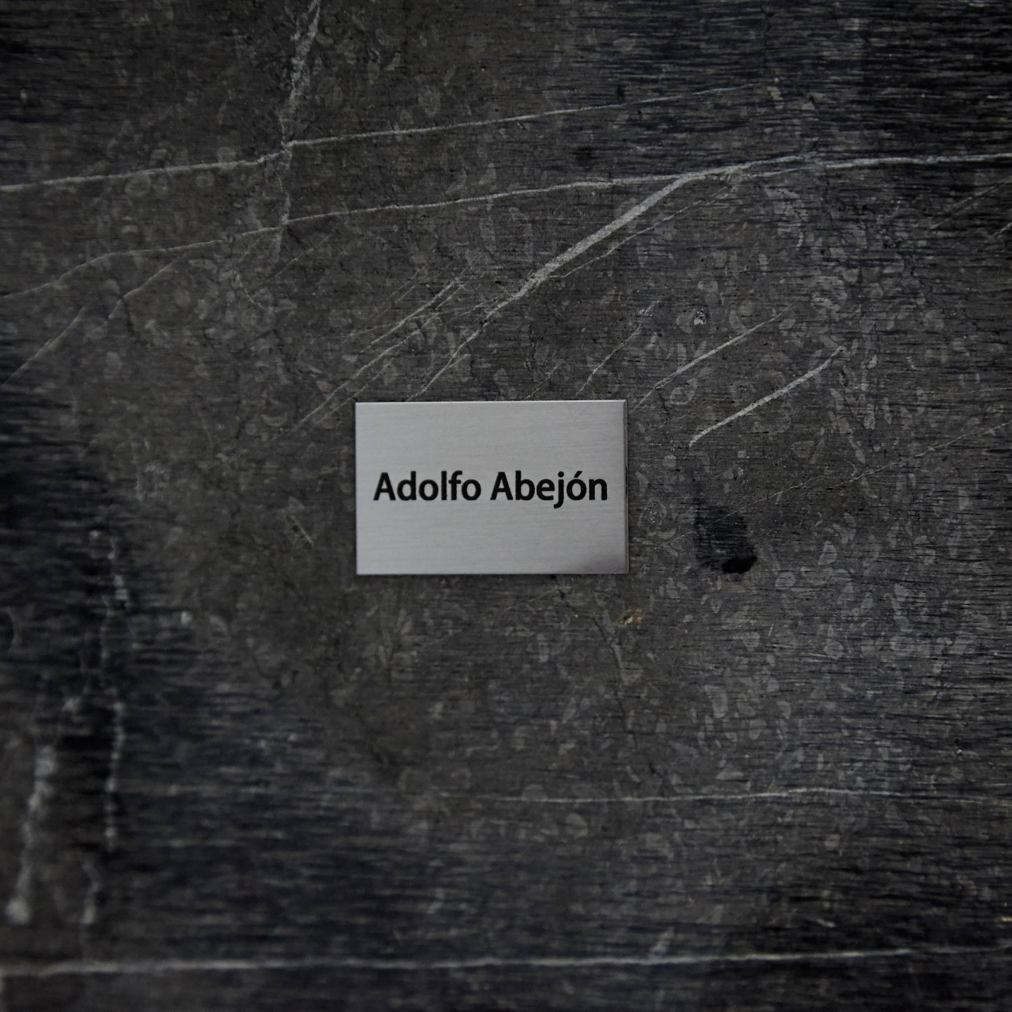 Adolfo Abejon 'Atlas' Carrara White Marble Side Table 2
