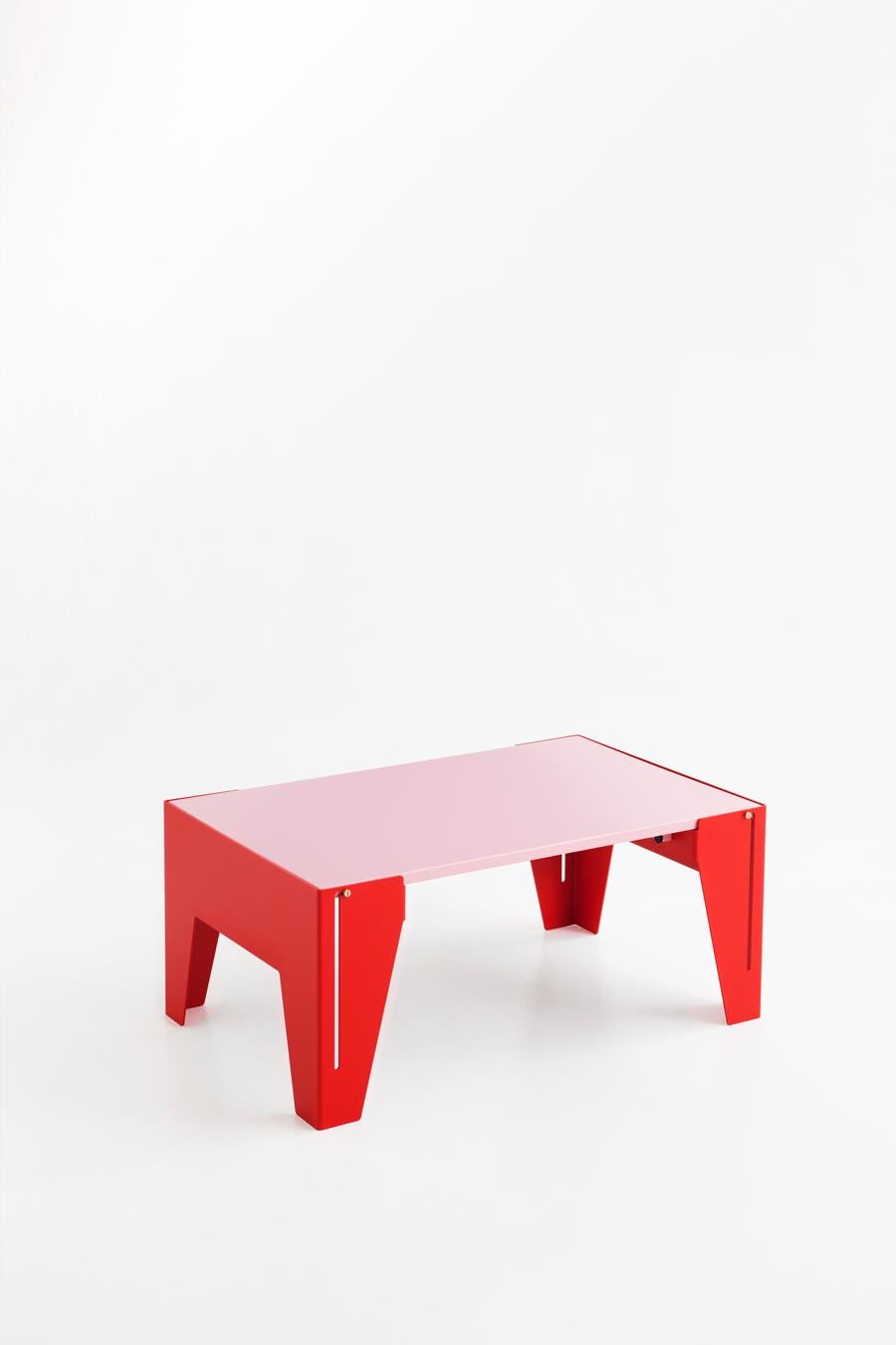 Modern Adolfo Abejon Contemporary Design 'Falcon' Pink Side Table