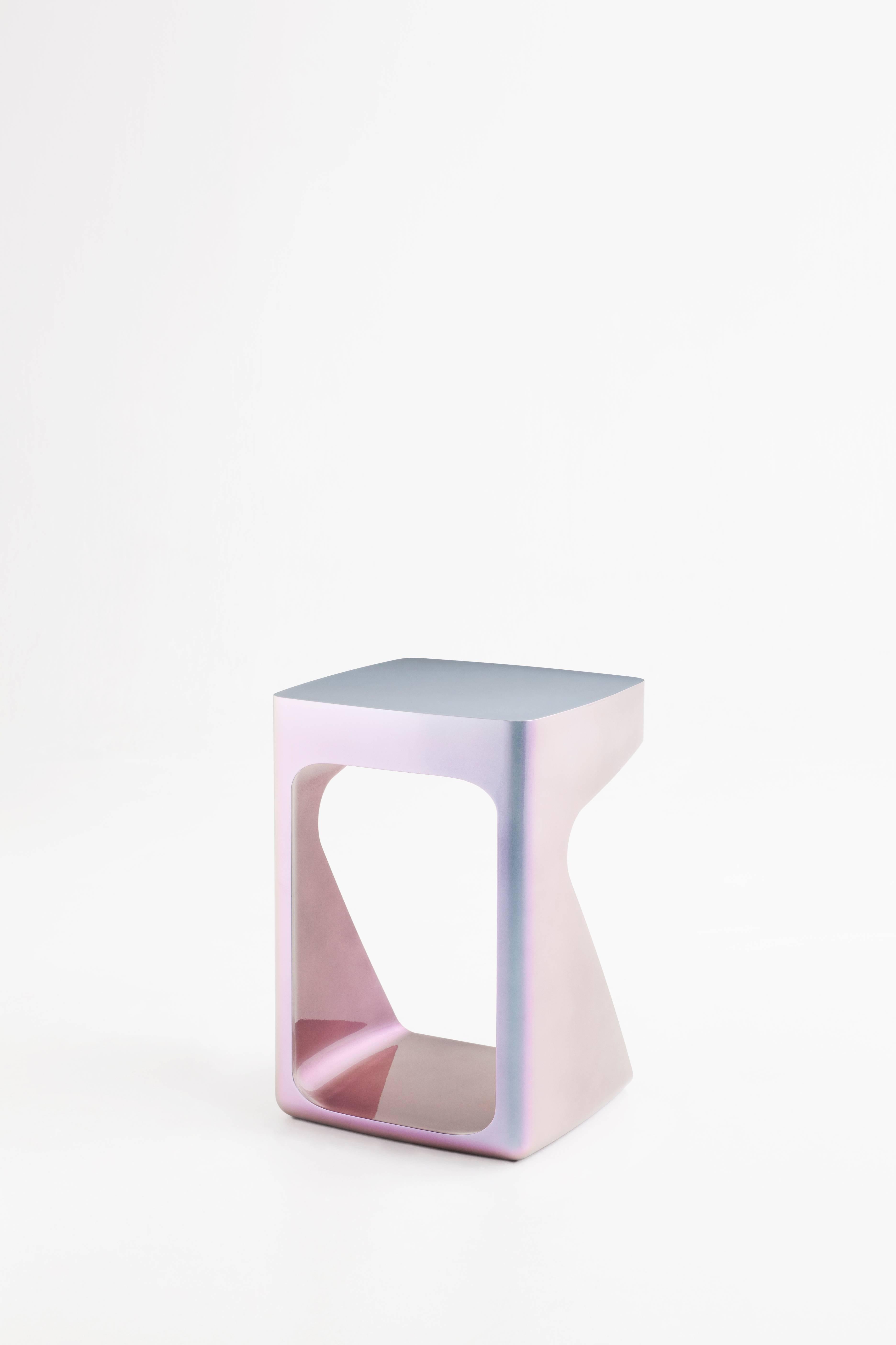 Adolfo Abejon Contemporary Design Limited Edition 'Orion' White Side Table In Good Condition In Barcelona, Barcelona