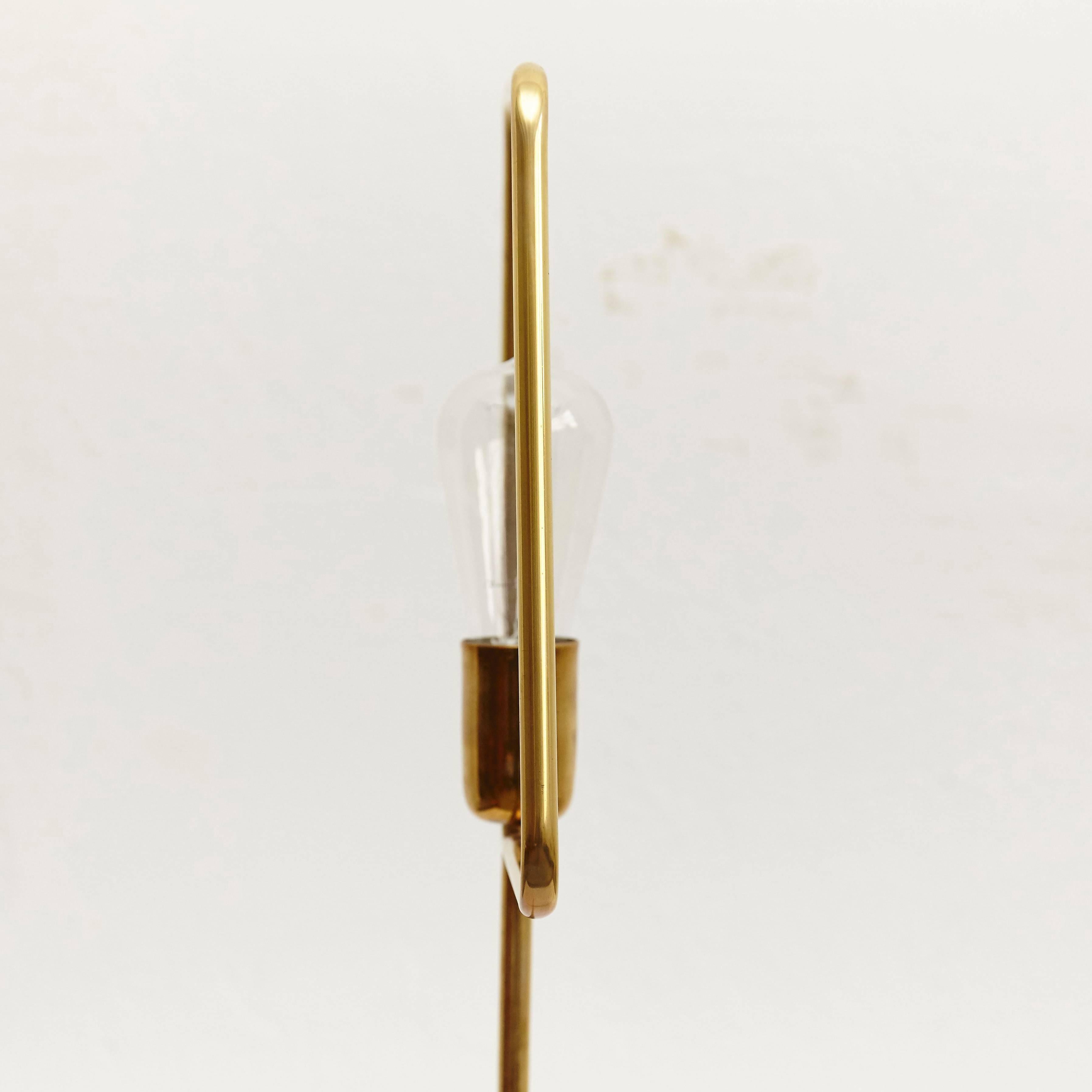 Silver Adolfo Abejon Contemporary Design 'Slim Brass' Lamp Prototype in Brass, 2016