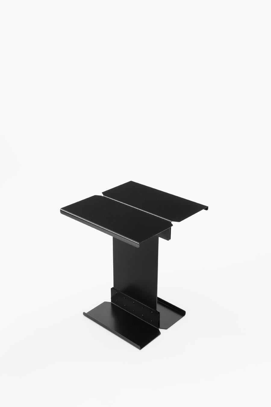 Adolfo Abejon Contemporary 'Five' White Metal Sculptural Coffee Table 1