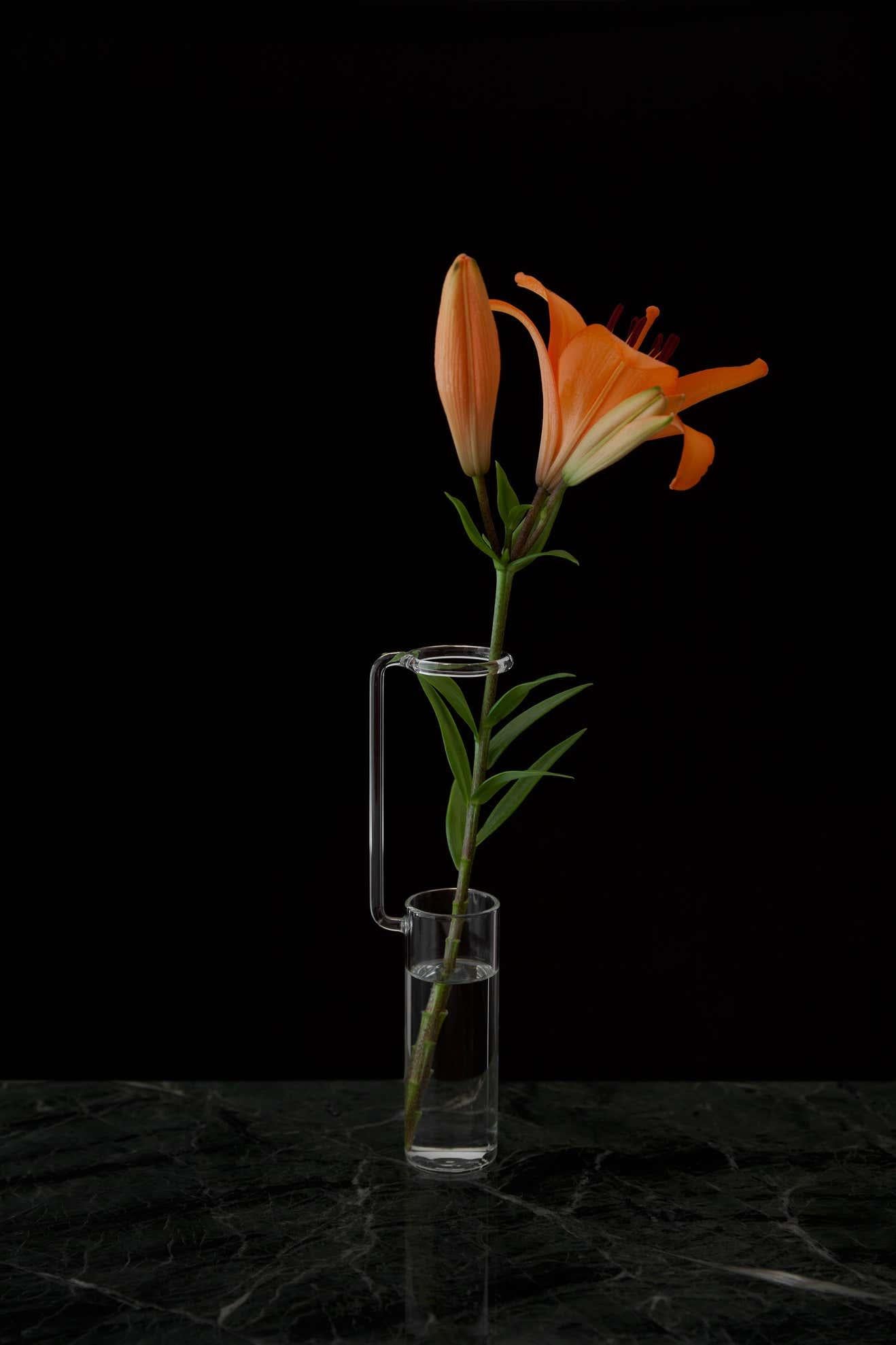 Adolfo Abejon Contemporary Handmade Glass Flower Vase, 2017 In Good Condition In Barcelona, Barcelona