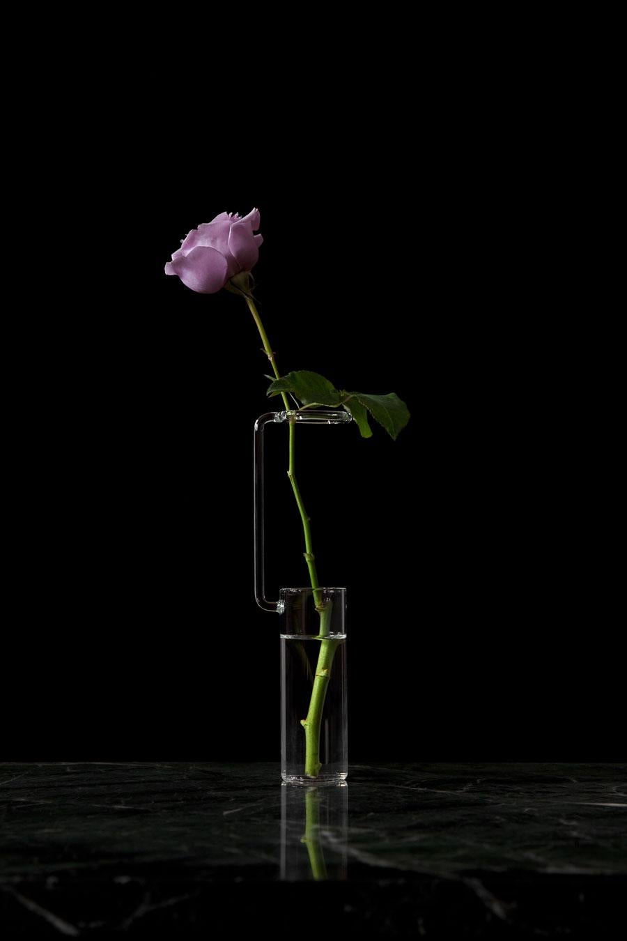 Adolfo Abejon Contemporary Handmade Glass Melancholia Flower Vase, 2017 1