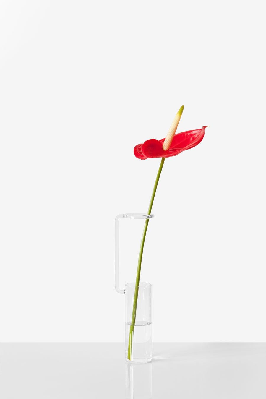 Adolfo Abejon Contemporary Handmade Glass Melancholia Flower Vase, 2017 2